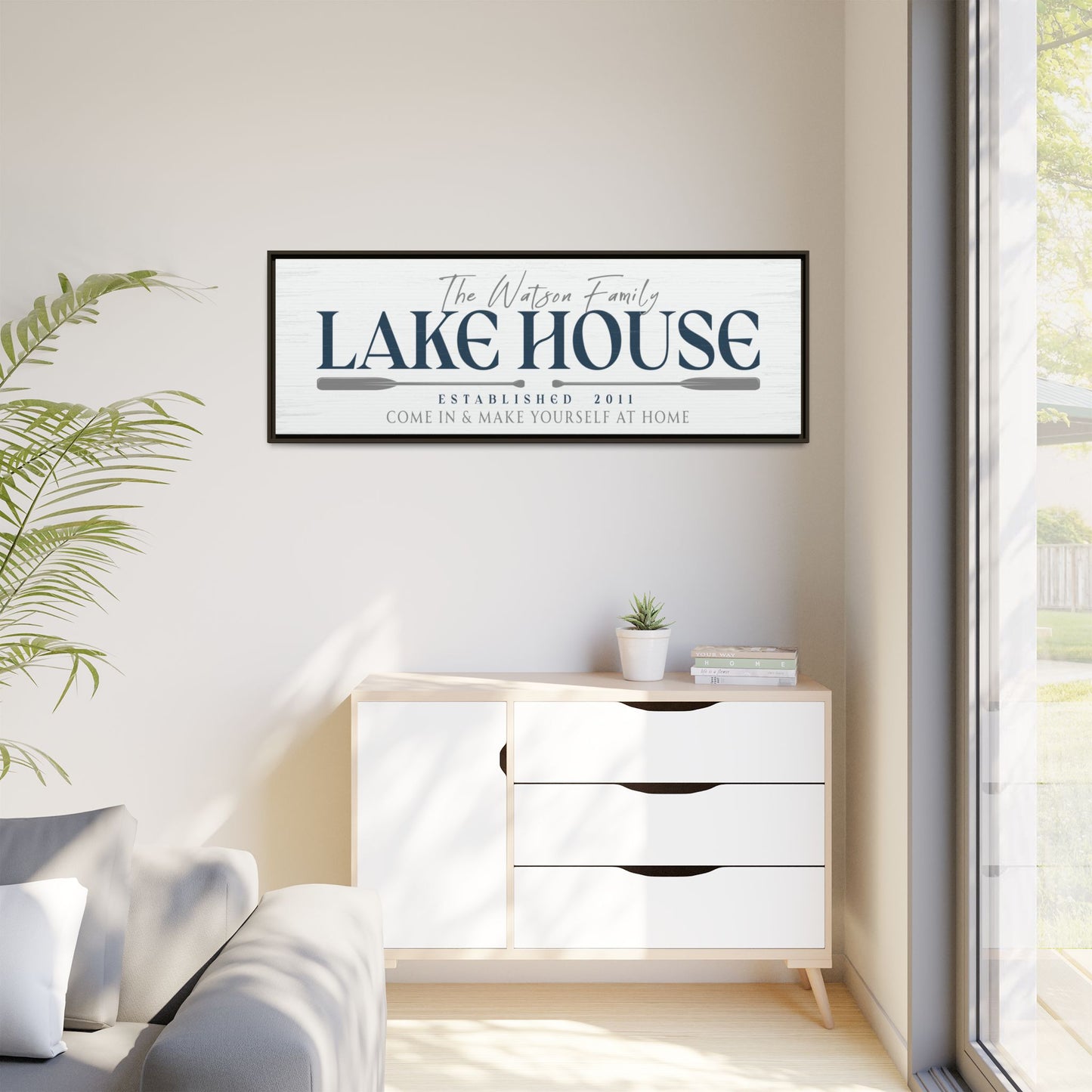Custom Lake House Sign - Personalized Outdoor Metal or Wooden Sign with Name & Established Date - Welcome Sign for Lake House Decor, Cabin, Boating, Coastal & Farmhouse Wall Art - Unique Custom Gift