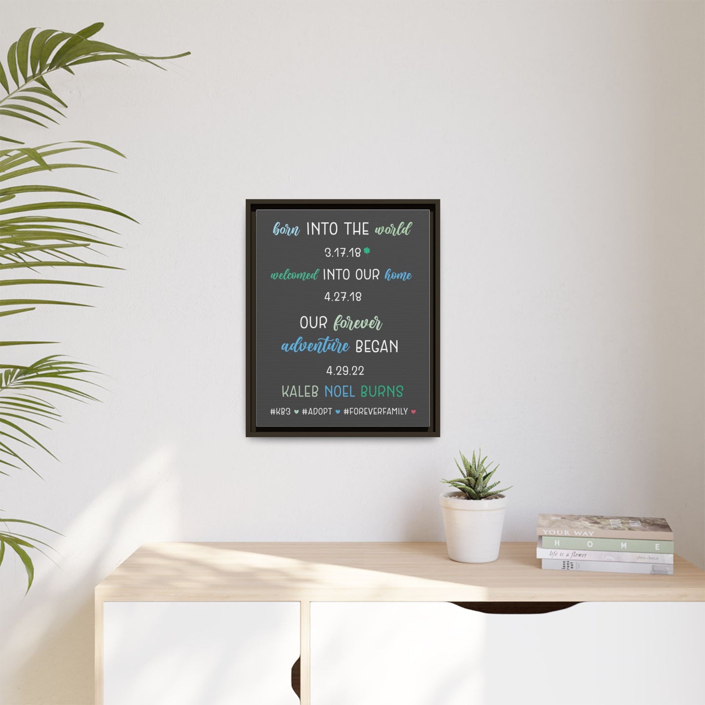 Custom Adoption Sign - Personalized Gotcha Day, Forever Family Announcement, Adoption Day Gift, Foster Care Finalization Keepsake, Adoption Party Photo Prop, Rustic Christian Adoption Decor