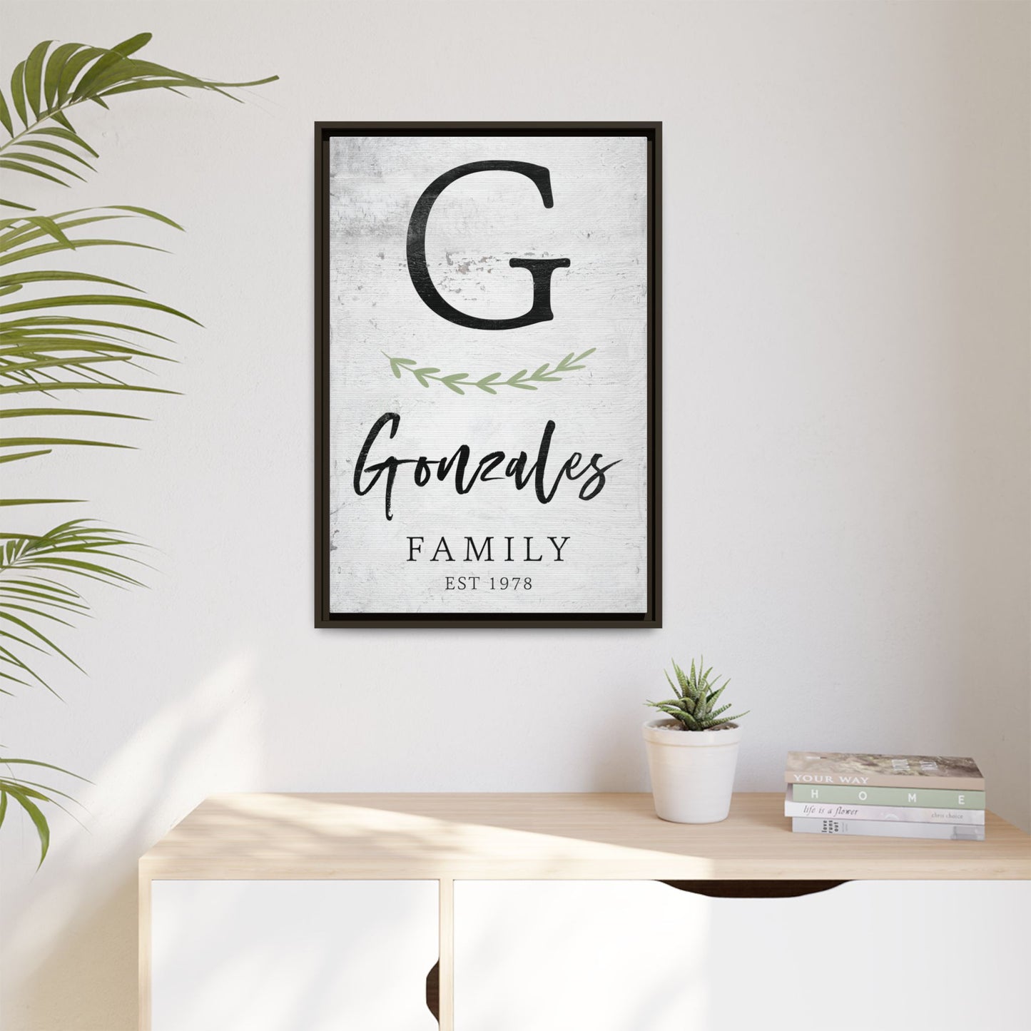 Personalized Monogram Family Last Name Sign - Custom Canvas Wall Decor for Living Room, Kids Room - Gifts for Him, Her, or Couples