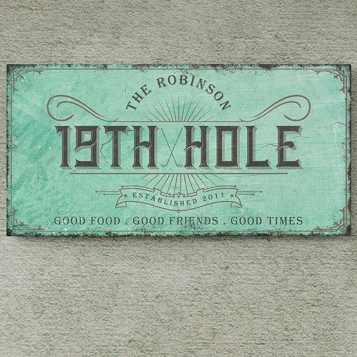 Custom 19th Hole Signs | Personalized Masters Golf Club Signs, Wall Art & Decor | Unique Golf Gifts for Men | Father’s Day, Birthday, and Housewarming Gifts | Gifts for Golf Lovers