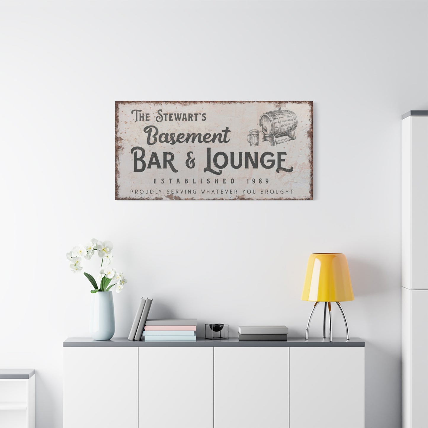 Personalized Basement Bar Sign - Custom Wooden Signs for Home Bar, Man Cave, Pub, Billiard Room, Rustic Wall Decor, Pool Hall, and Game Room Gift