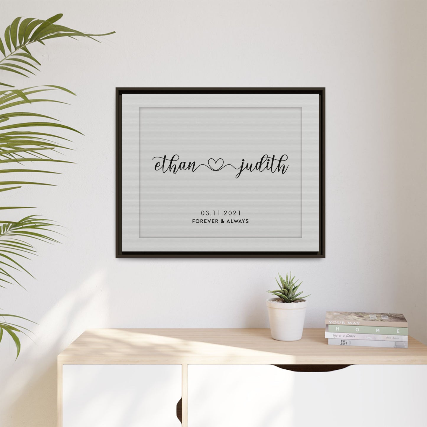 Personalized Anniversary Signs - Custom Couple Name - Love Heart Wall Art, Rustic Wood Initials Sign, Perfect Gifts for Husband, Wife, Anniversary, Engagement, Valentine's Day, Christmas, Long Distance, and New Home