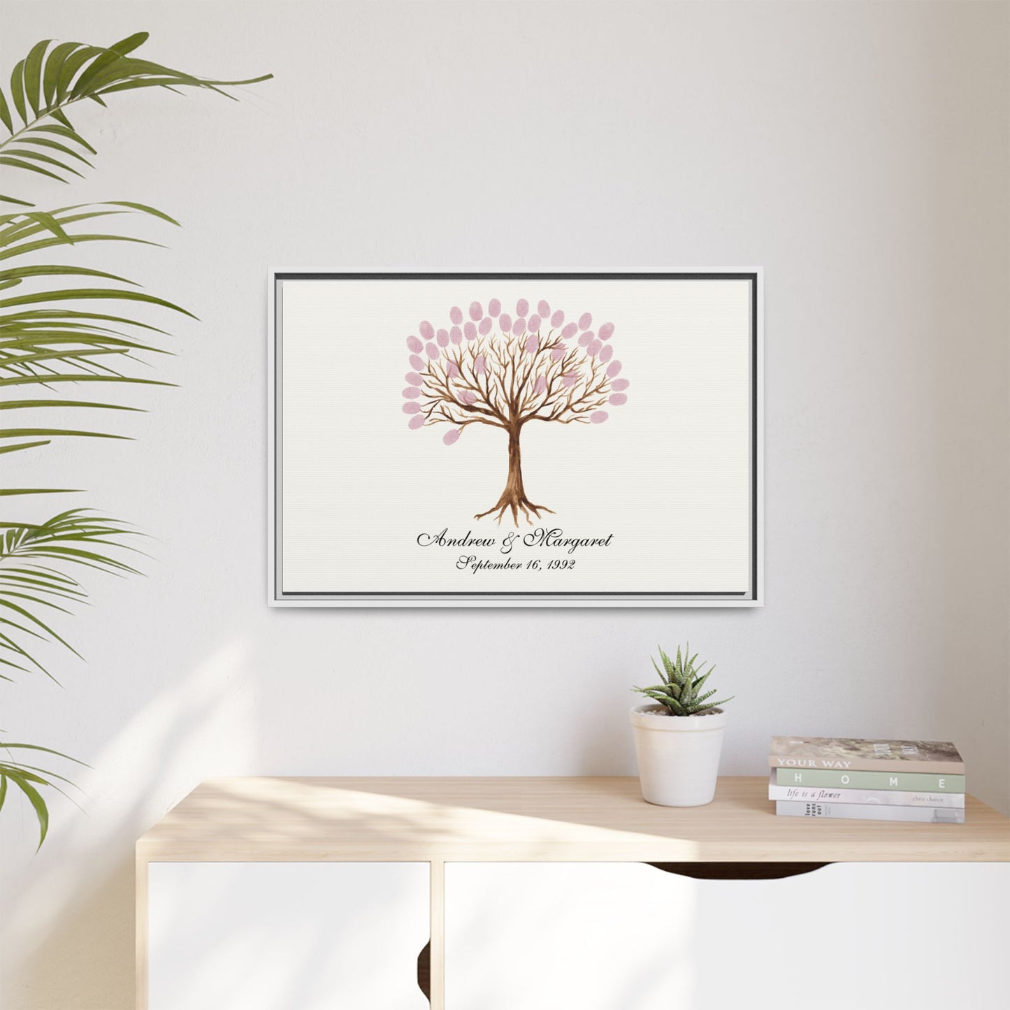 Personalized Thumbprint Tree Sign - Custom Wedding Guest Book Alternative for Weddings, Anniversaries, Baby Showers, Family Reunions, Farewell Parties