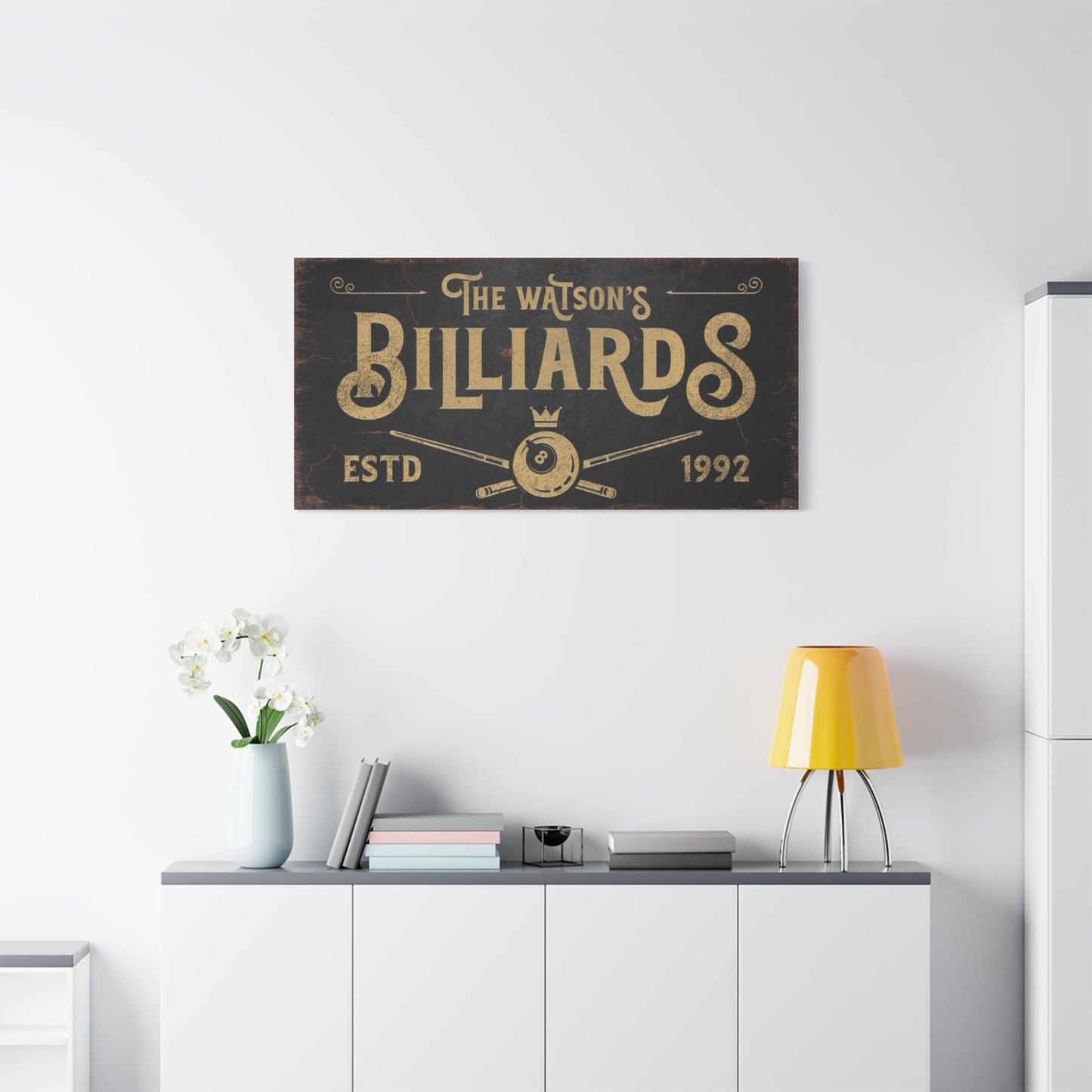 Personalized Billiards Sign - Custom Billiards Lounge & Darts Sign for Man Cave, Game Room, Bar, Pub, or Basement - Vintage Wall Decor & Rustic Gift for Him, Father's Day, or Club House