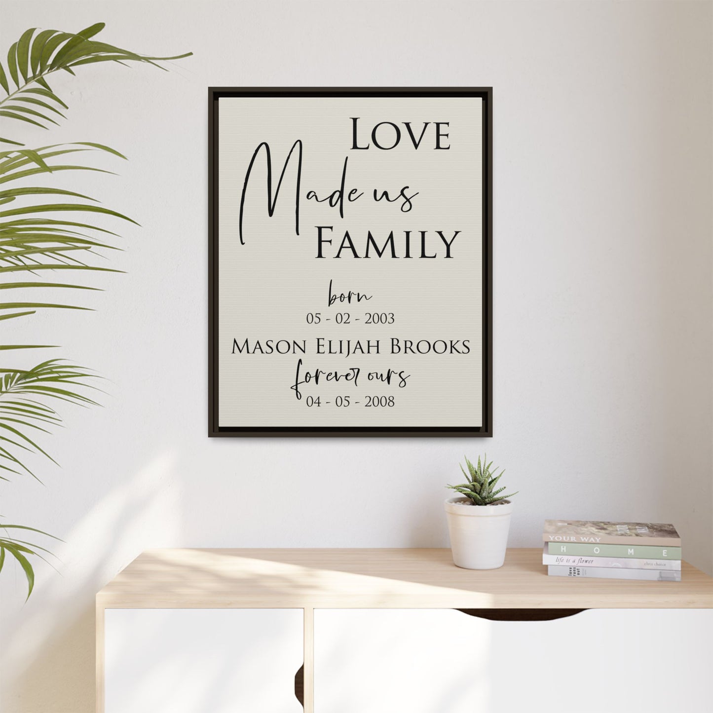 Personalized Adoption Day Sign - Custom Family Adoption Canvas - Thoughtful Keepsake Gift for Gotcha Day or Adoption Celebration - Ideal for Adoptive Families