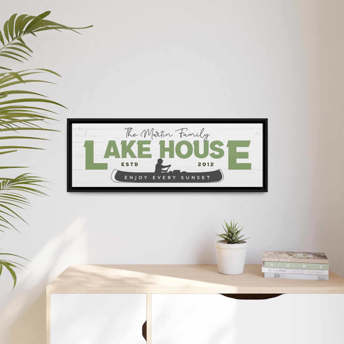 Custom Lake House Sign - Personalized Lake Life Sign for Lake House Decor, Beach House, Outdoor & Farmhouse Wall Art - Fishing & Camping Gifts for Him, Dad, or Father's Day