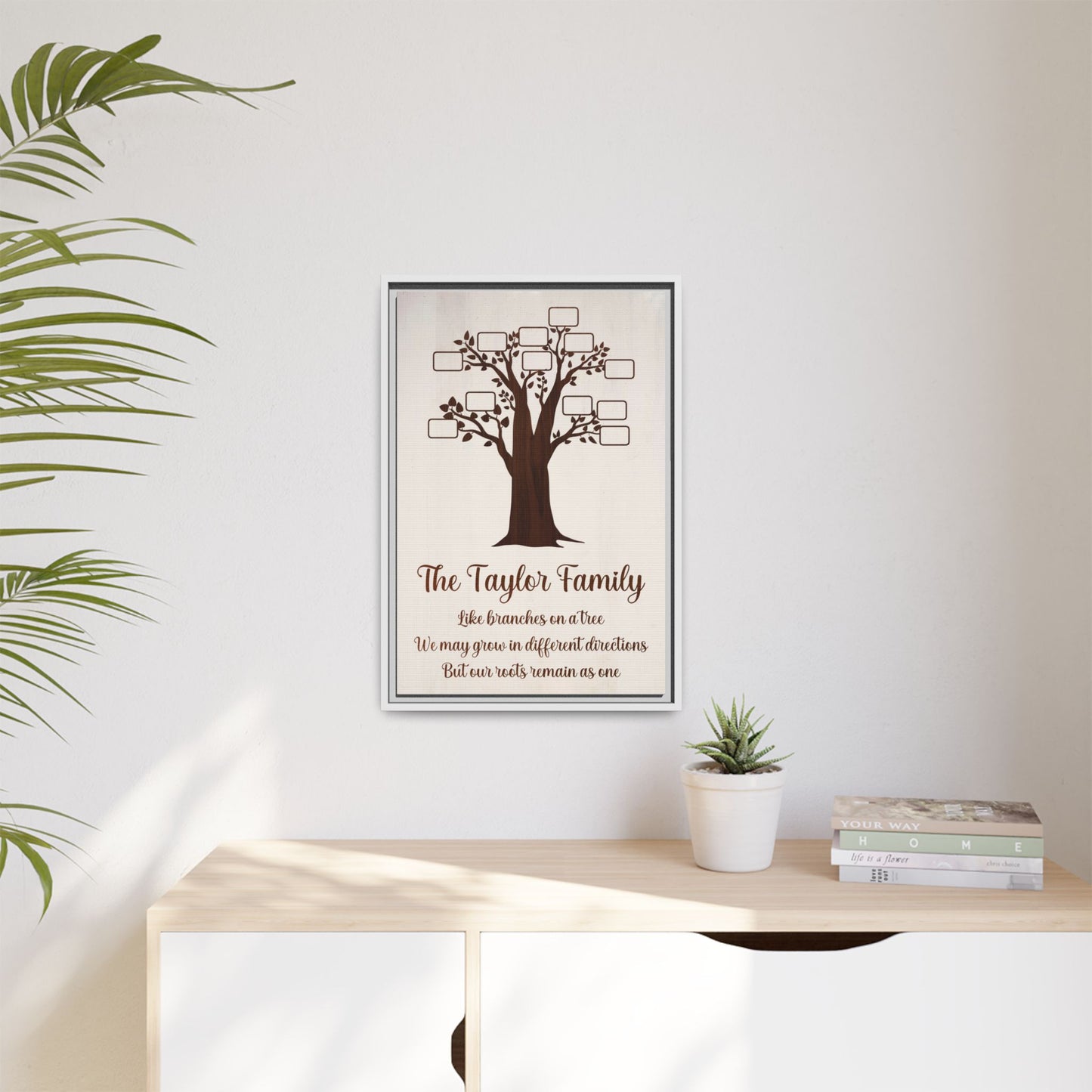 Personalized Family Tree Sign - Custom Wall Decor & Hanging with Family Name Tree Sign- Unique Gift for Mom, Parents, or Anyone