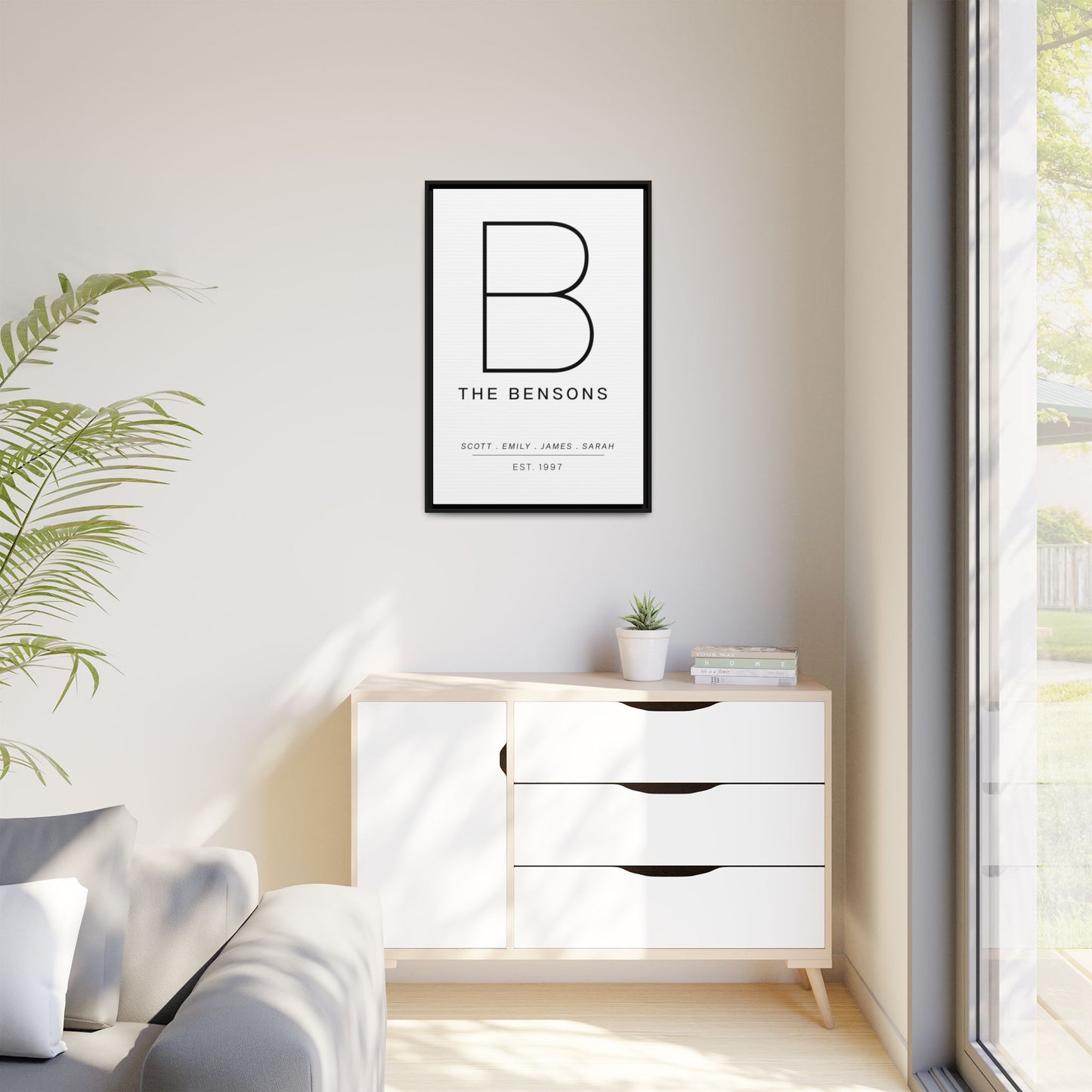 Personalized Monogrammed Wall Art | Custom Monogram Print | Housewarming Gift | Farmhouse & Modern Wall Art | Living Room & Nursery Decor | Custom Name Printable | Personalized Gifts