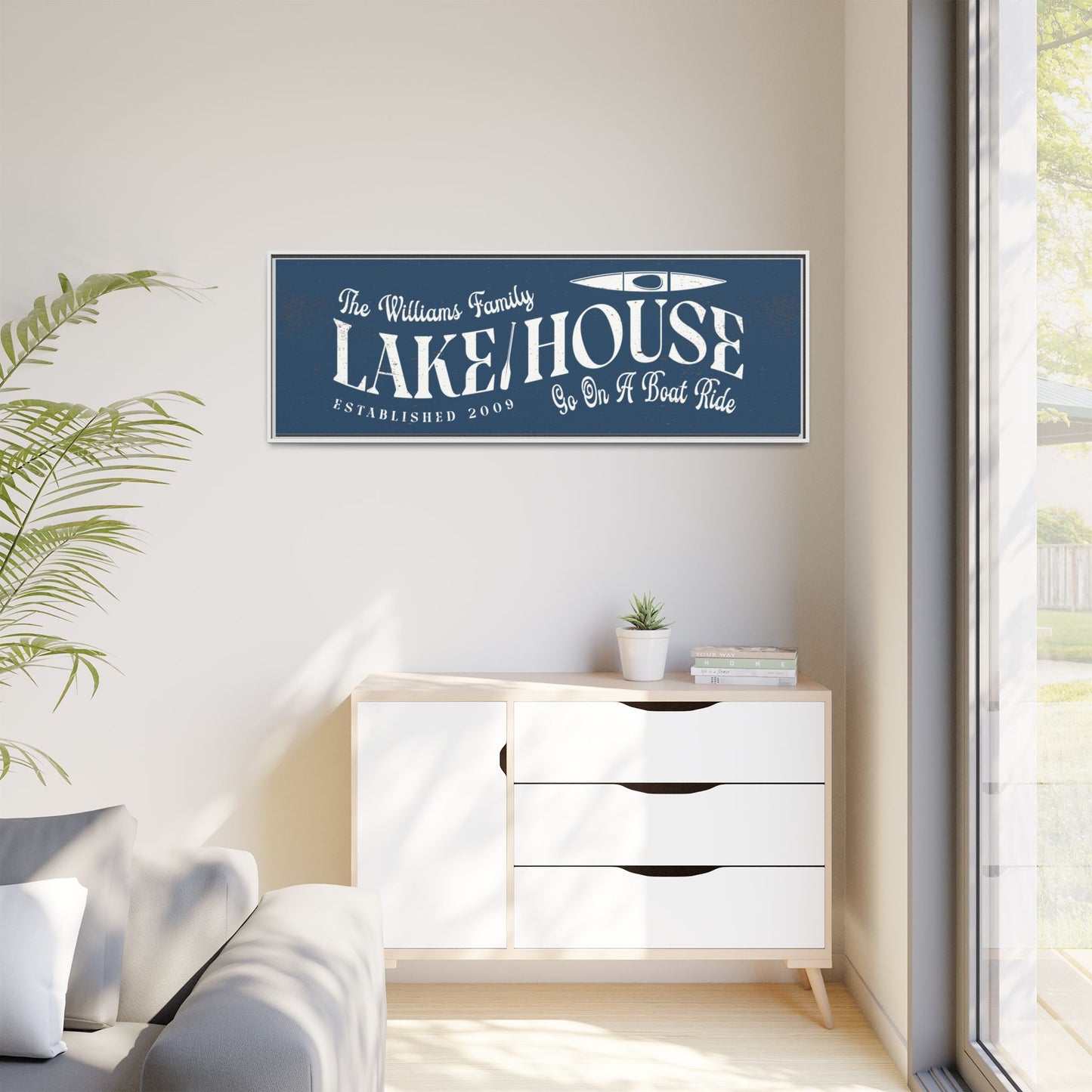Personalized Custom Lake House Sign | Rustic Lake House Decor | Lake Life Sign for Cabin, Lodge, or Beach House | Outdoor Hanging Wooden Sign | Welcome Sign for Boat House, Bar, or Bedroom Decor