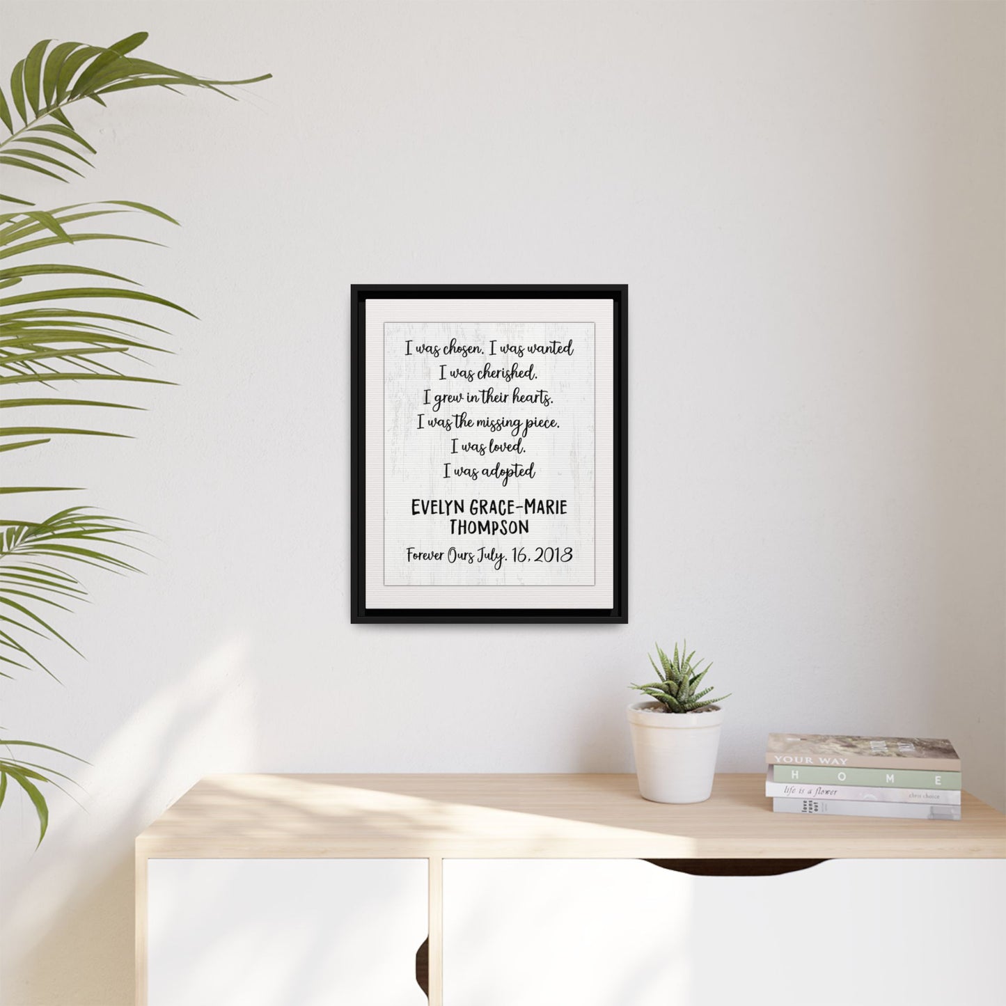 Personalized Adoption Day Sign - Custom Officially Adopted Wall Art - Courtroom Adoption Sign - Adoption Gift for Parents - Custom Family Gift