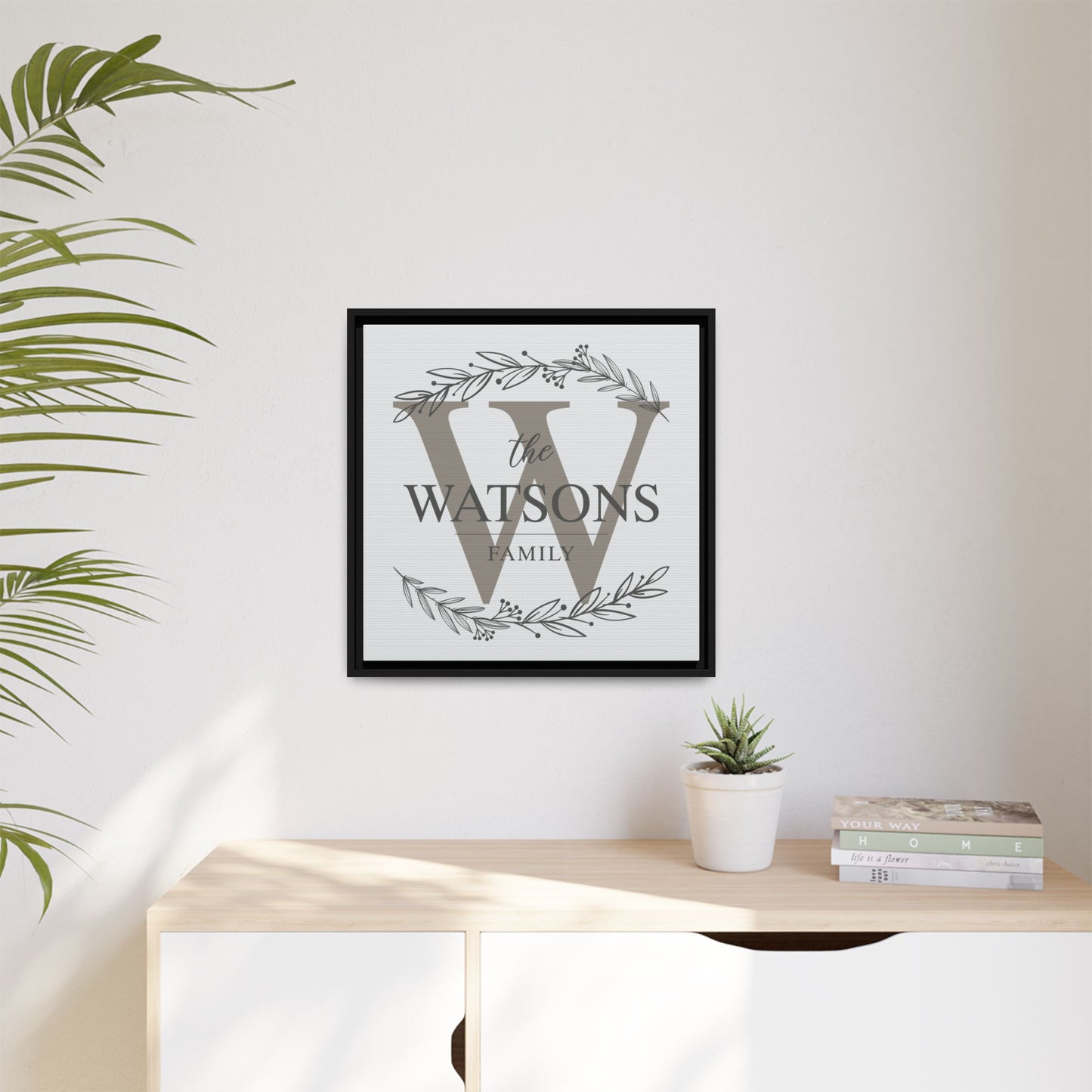 Personalized Floral Monogram Family Name Signs - Custom Wall Art - Wood Framed Monogram Decor - Farmhouse & Vintage Style Gifts for Home, Weddings & Special Events