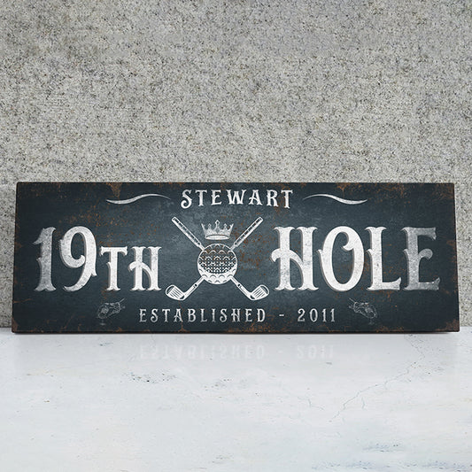 Personalized 19th Hole Signs | Custom Golf Signs | Golf Lover’s 19th Hole Wall Art | Vintage Golf Room Decor | Unique Gifts for Golfers | Father’s Day Golf Gifts | Club House Decoration Wooden Sign