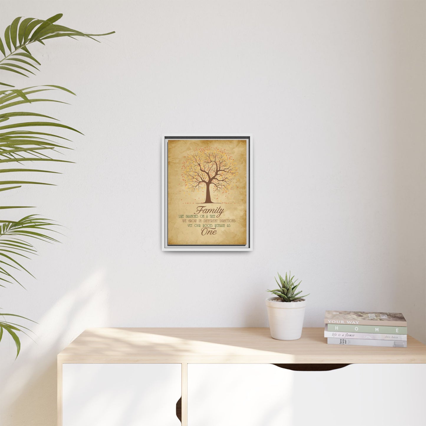 Personalized Family Tree Sign with Quote - Custom Family Name Wall Art, Family Tree Decor with Names, Rustic Home Decor Sign, Family Art and Quote for Living Room or Entryway
