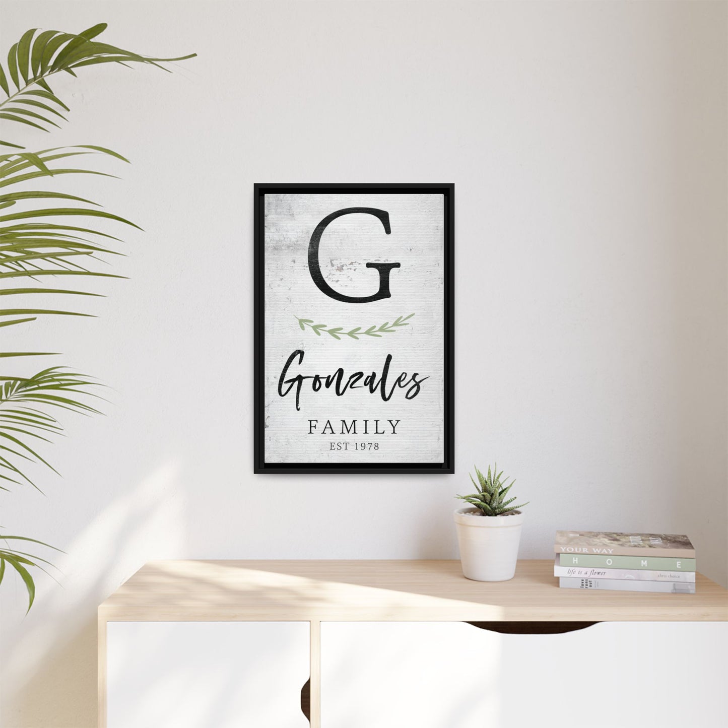 Personalized Monogram Family Last Name Sign - Custom Canvas Wall Decor for Living Room, Kids Room - Gifts for Him, Her, or Couples