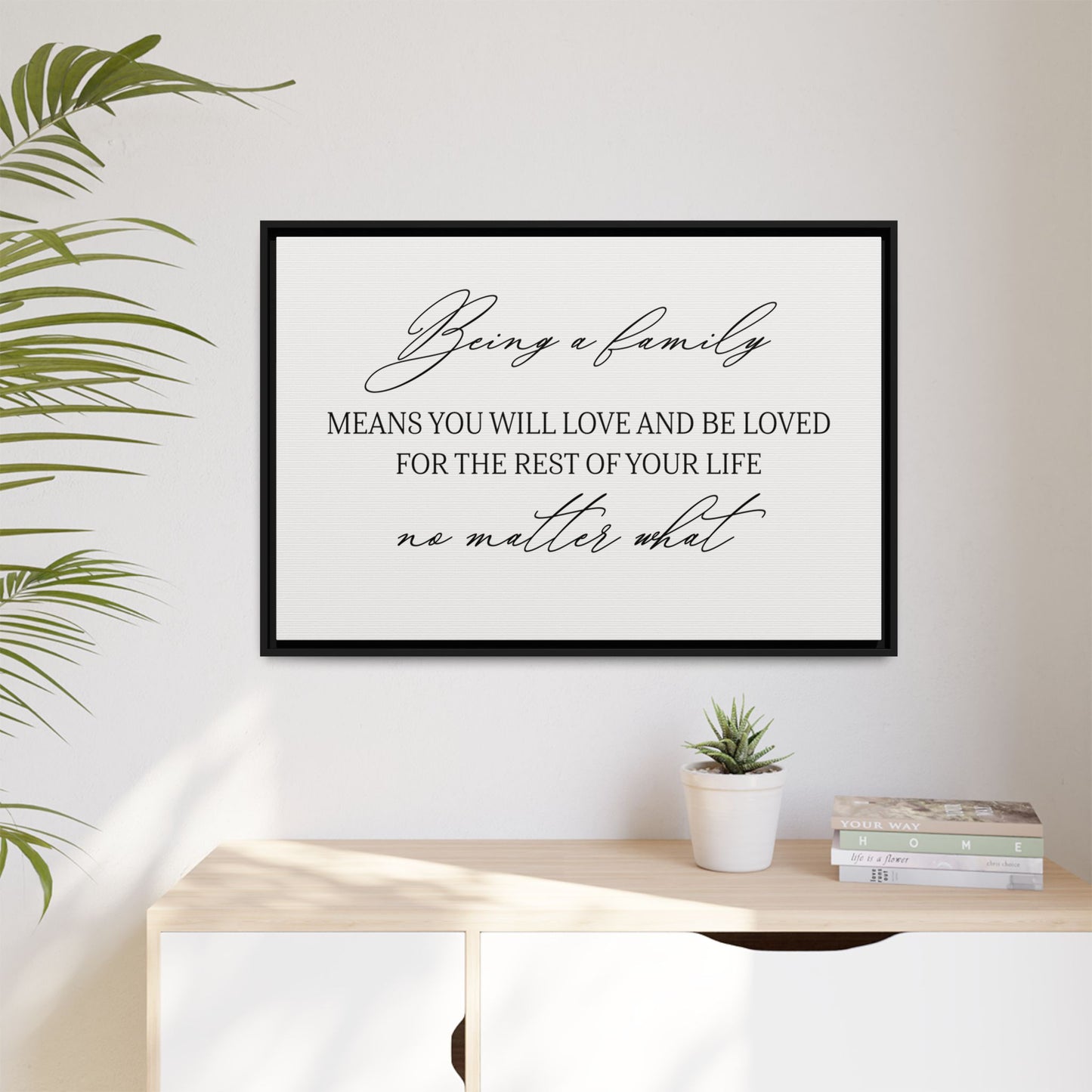 Personalized Family Last Name Sign | Inspirational Family Quote Canvas Wall Art for Living Room and Home Decor