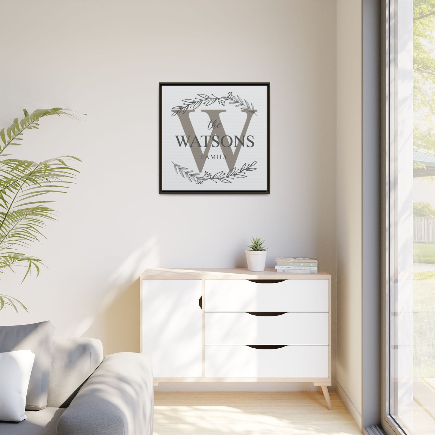 Personalized Floral Monogram Family Name Signs - Custom Wall Art - Wood Framed Monogram Decor - Farmhouse & Vintage Style Gifts for Home, Weddings & Special Events