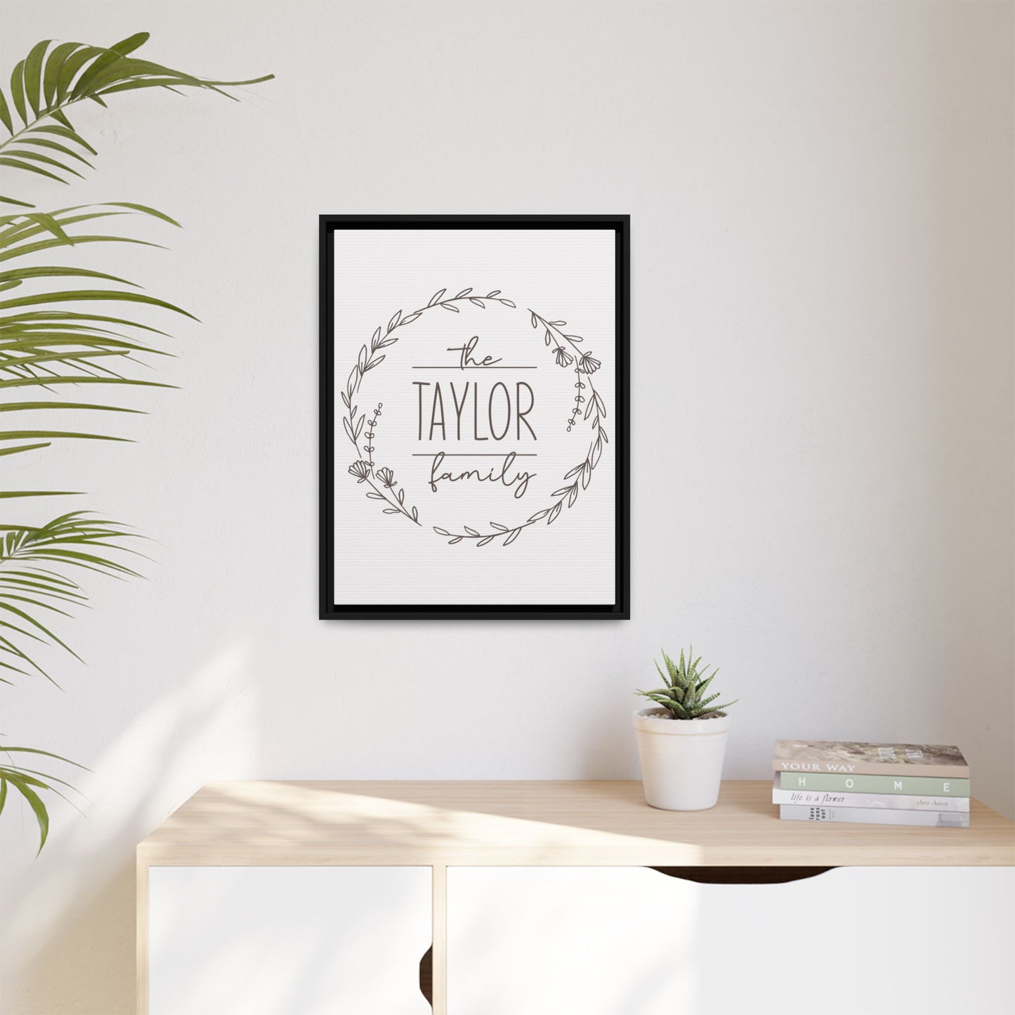 Personalized Monogram Family Last Name Sign - Custom Wedding Gift, Mini Anniversary Name Sign, Rustic Family Name Wall Décor for Home