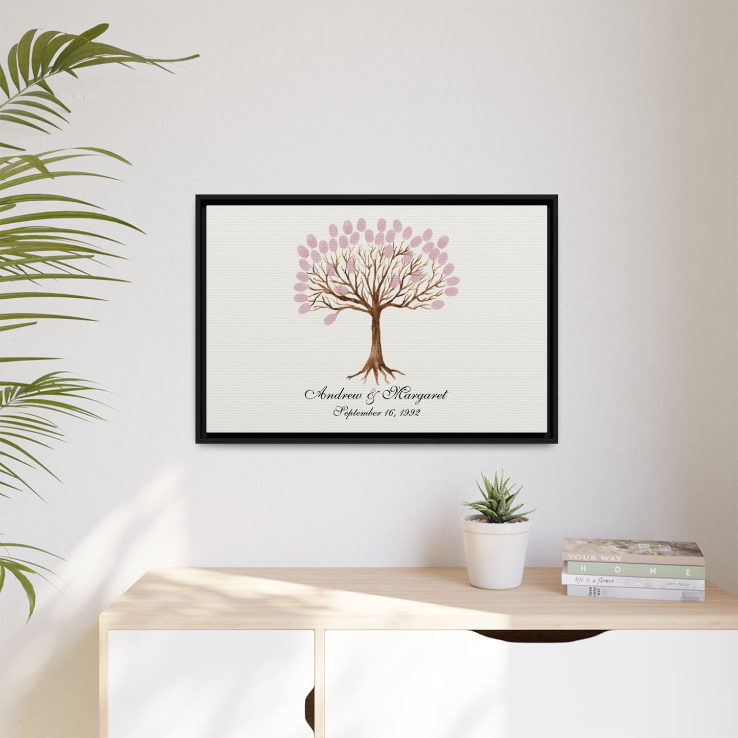 Personalized Thumbprint Tree Sign - Custom Wedding Guest Book Alternative for Weddings, Anniversaries, Baby Showers, Family Reunions, Farewell Parties