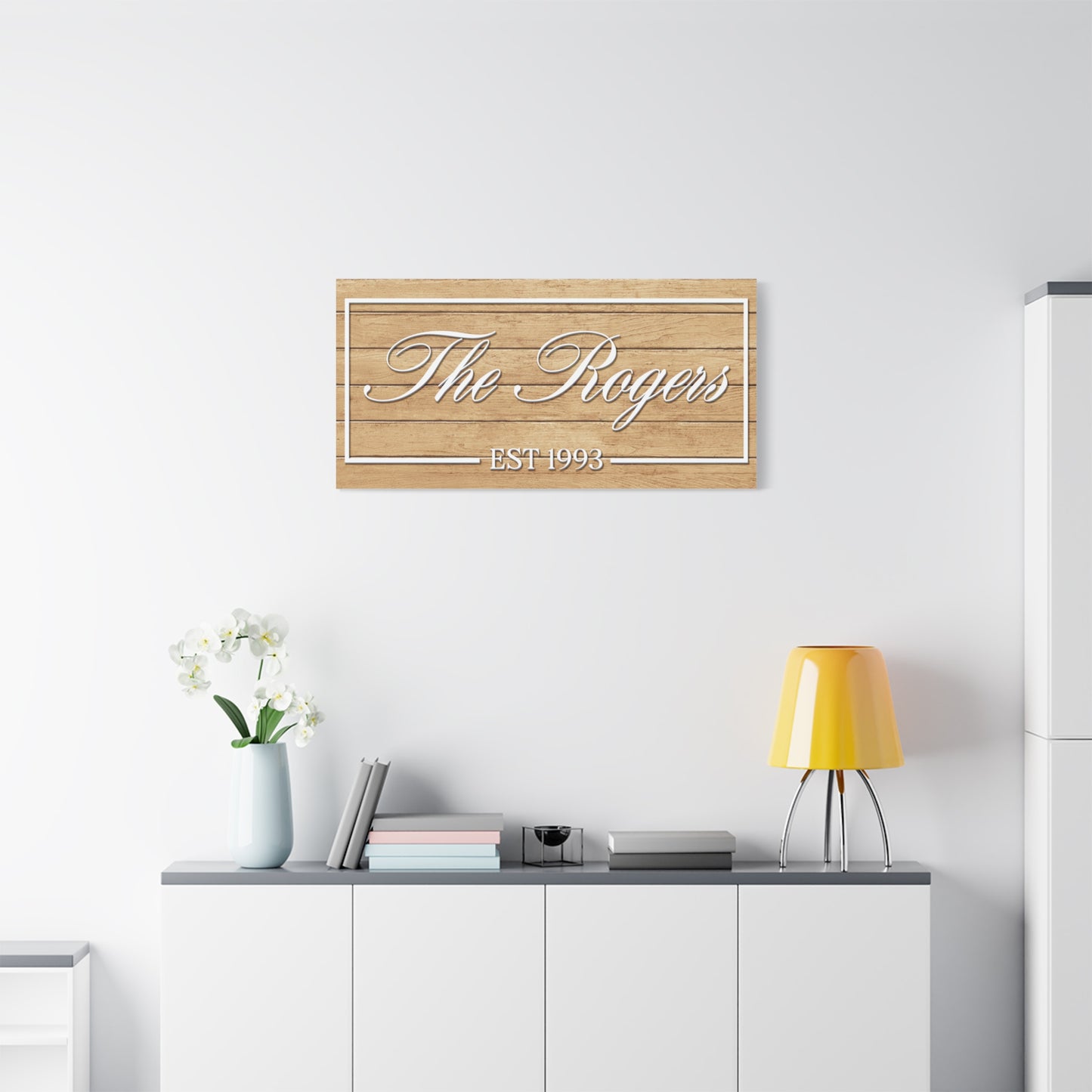 Personalized Family Last Name Sign - Custom Wooden Framed Family Last Name Sign - Family Established Sign for Wedding, Anniversary, Housewarming Gift