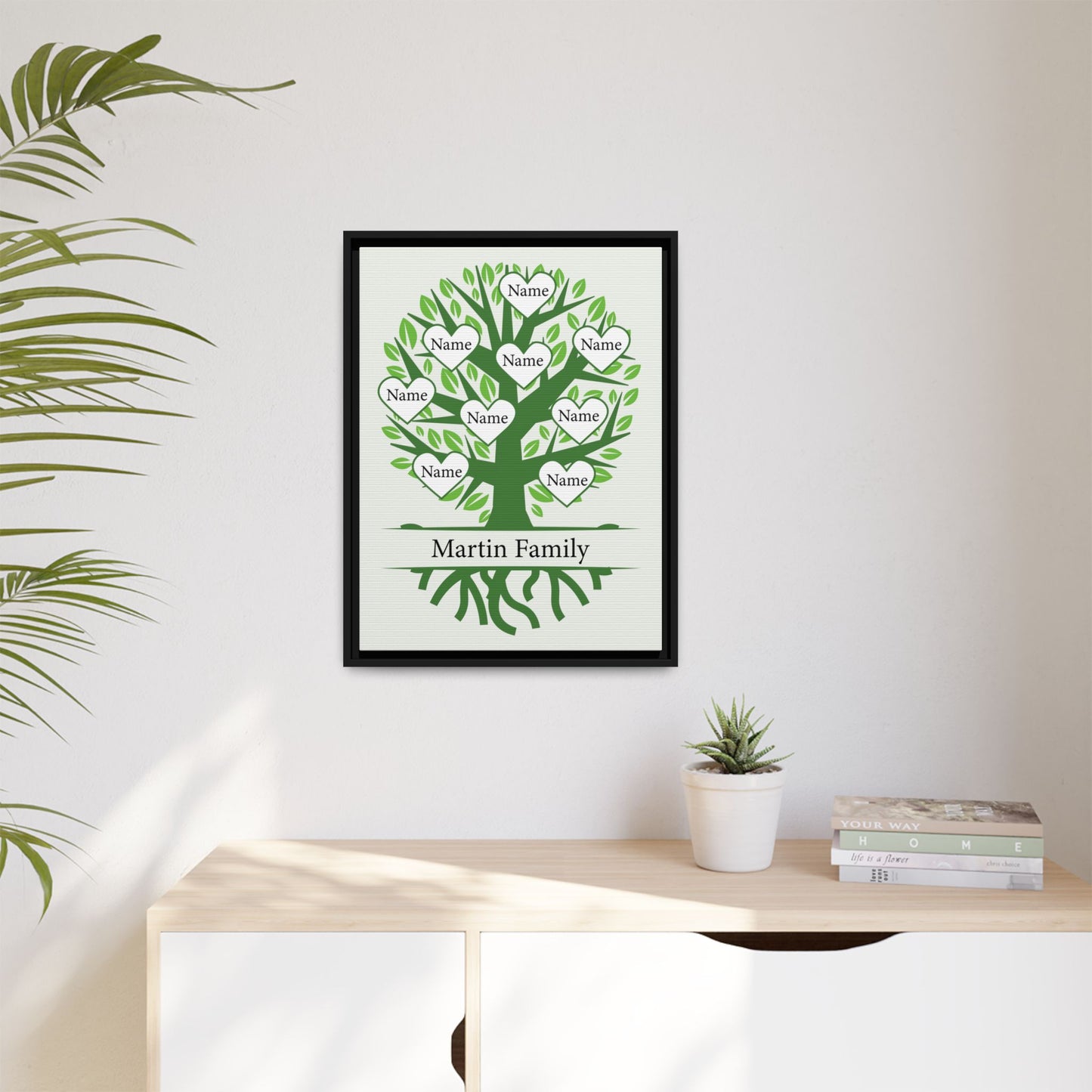 Personalized Family Tree Sign - Custom Family Name Template - Gifts for Mother's Day, Father's Day, Housewarming, or Christmas Wall Decor