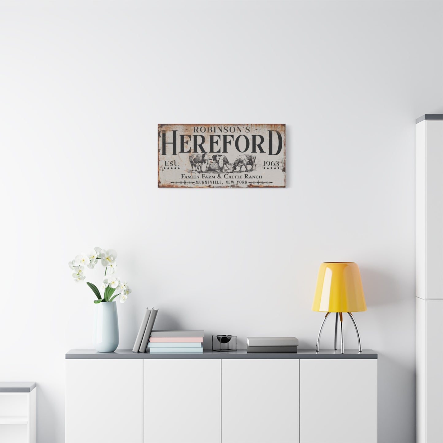 Personalized Farmhouse Sign | Custom Family Name Farm Sign with Established Date | Rustic Vintage Farmhouse Wall Decor for Kitchen, Entryway, or Yard | Country Farm Style