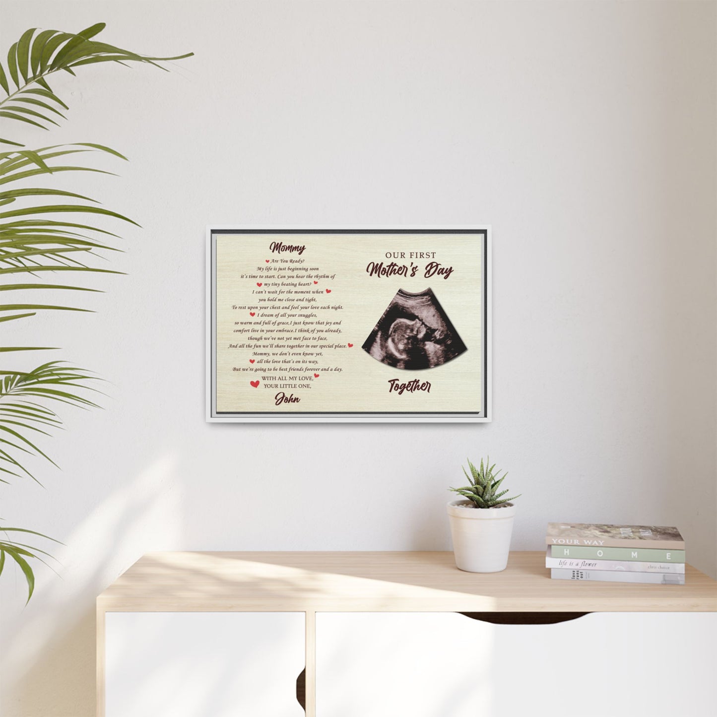 Custom Mothers Day Sign – Personalized Wall Art with Kids' Names & Birth Month – Unique Gift for Mom, Grandma, Mimi, Nana – Engraved Farmhouse Decor from Children or Husband