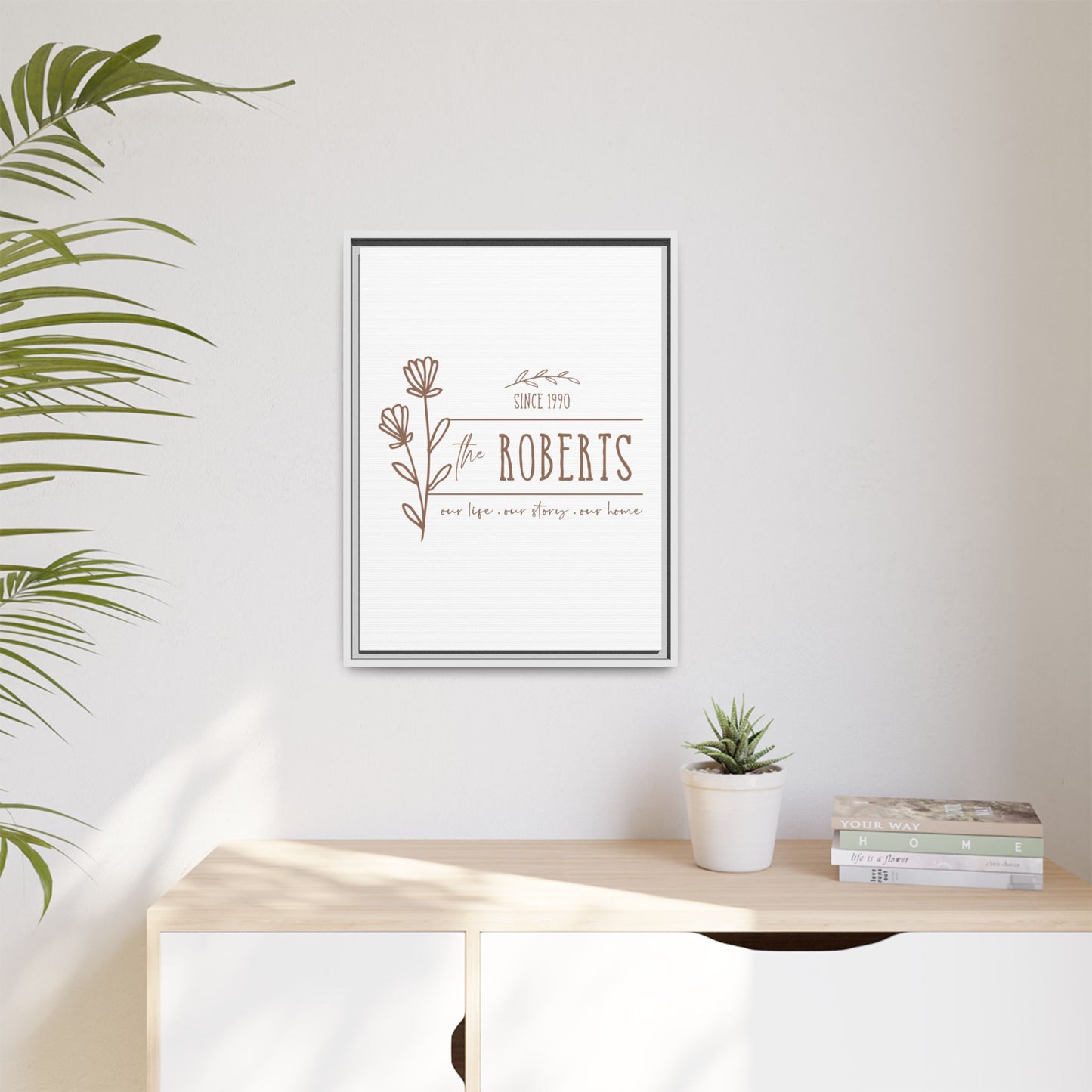 Personalized Monogram Family Last Name Sign - Custom Established Monogram for Wedding, Anniversary, Engagement, or Bridal Shower Gifts - Mini Rustic Family Name Monogram