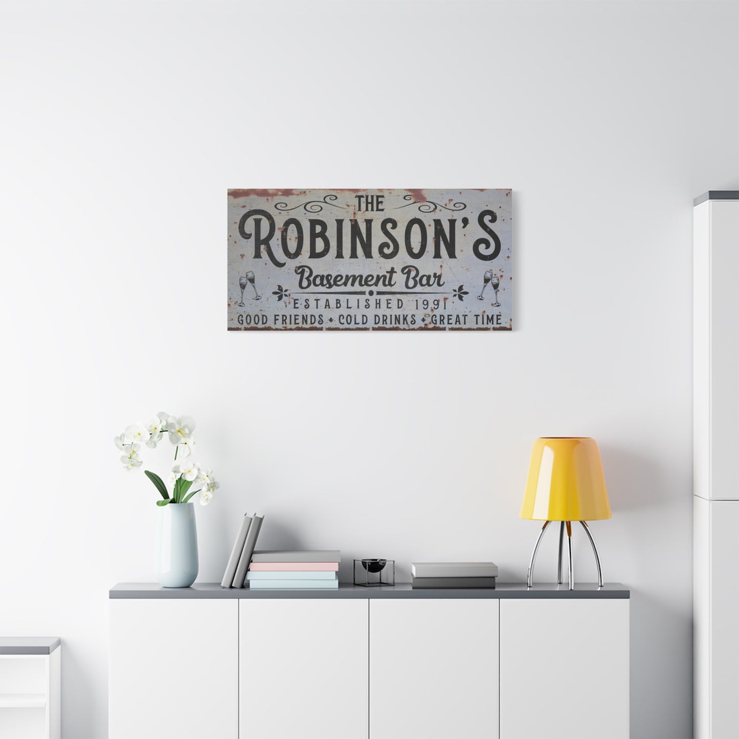 Personalized Basement Bar Sign | Custom Wood Signs for Home Bar, Man Cave, Pub & Basement Decor | Signature Cocktail Menu, Wedding Bar Sign, Rustic & Modern Bar Sign | Customizable Pub Hanging Sign for Men