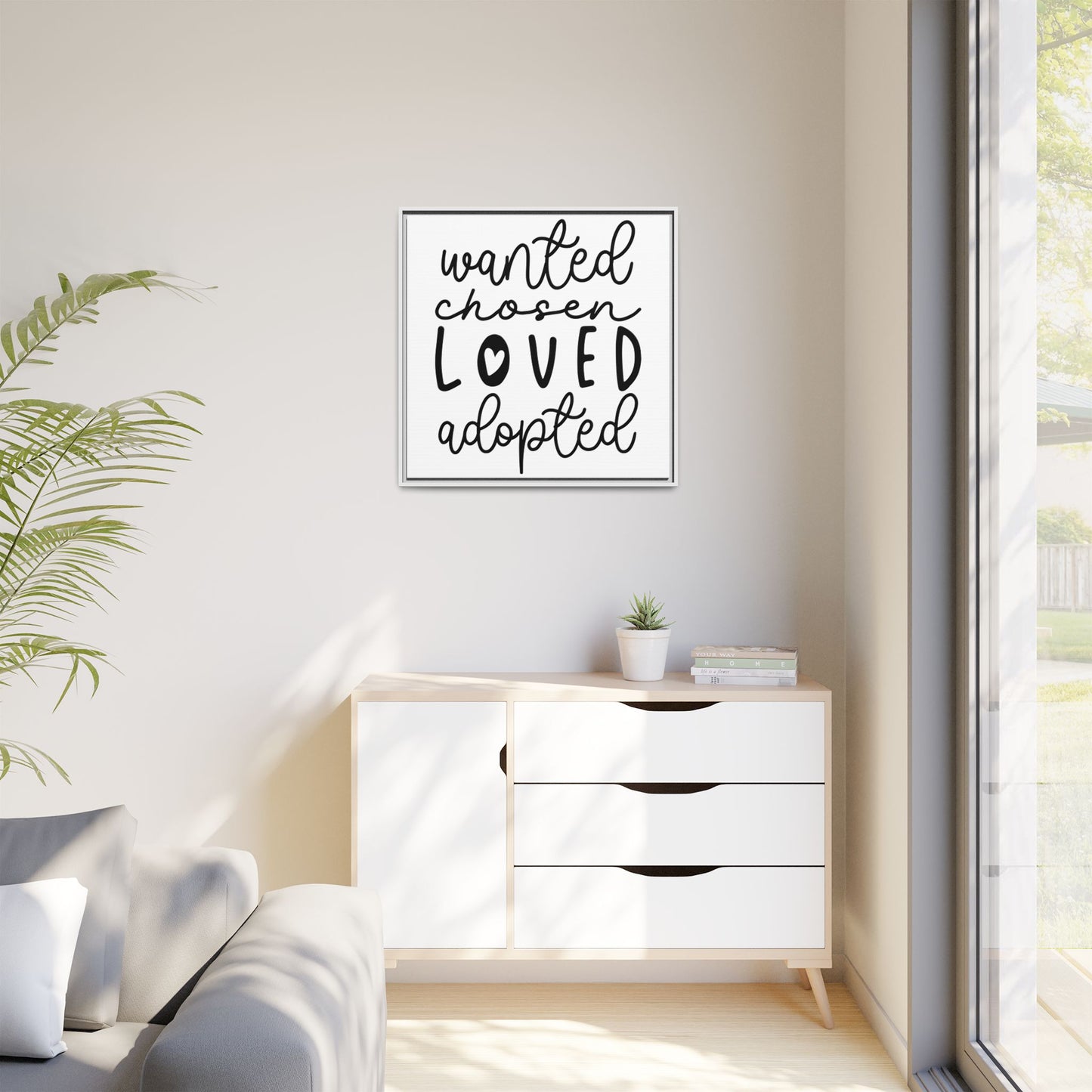 Personalized Adoption Day Sign - Custom Loved Adopted Sign - Inspirational Adoption Day Wall Art - Heartfelt Gotcha Day Gift for Adoptive Families - Meaningful Adoption Anniversary Sign