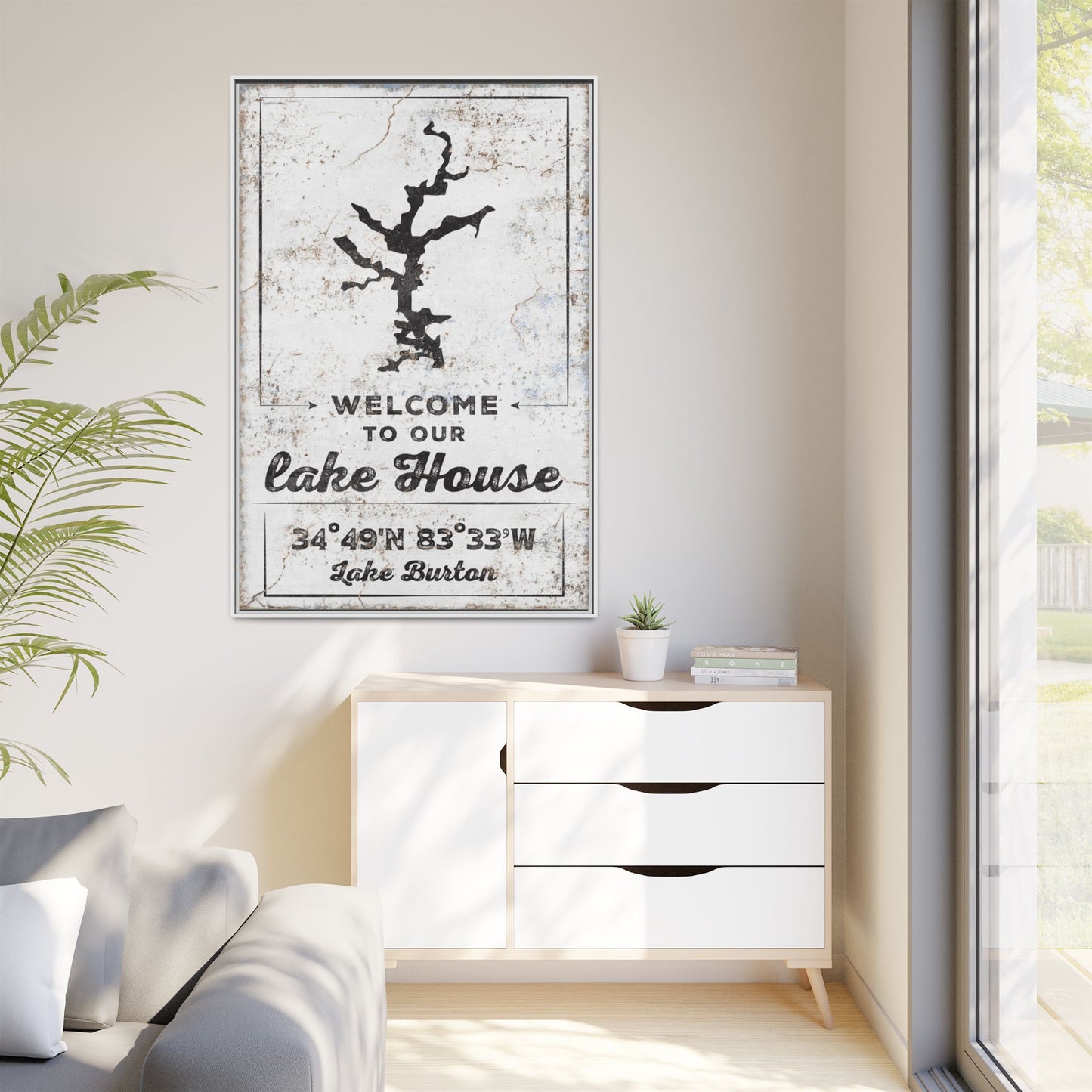 Custom Lake House Sign | Personalized Art Print for Lake House Decor | Lake Sign | Outdoor Lakehouse Sign | Family Lake Name Sign | Perfect for Housewarming, Mother's Day, or Wedding Gifts