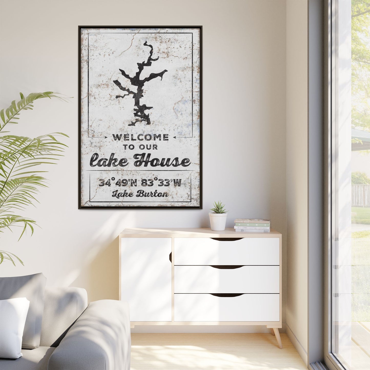 Custom Lake House Sign | Personalized Art Print for Lake House Decor | Lake Sign | Outdoor Lakehouse Sign | Family Lake Name Sign | Perfect for Housewarming, Mother's Day, or Wedding Gifts