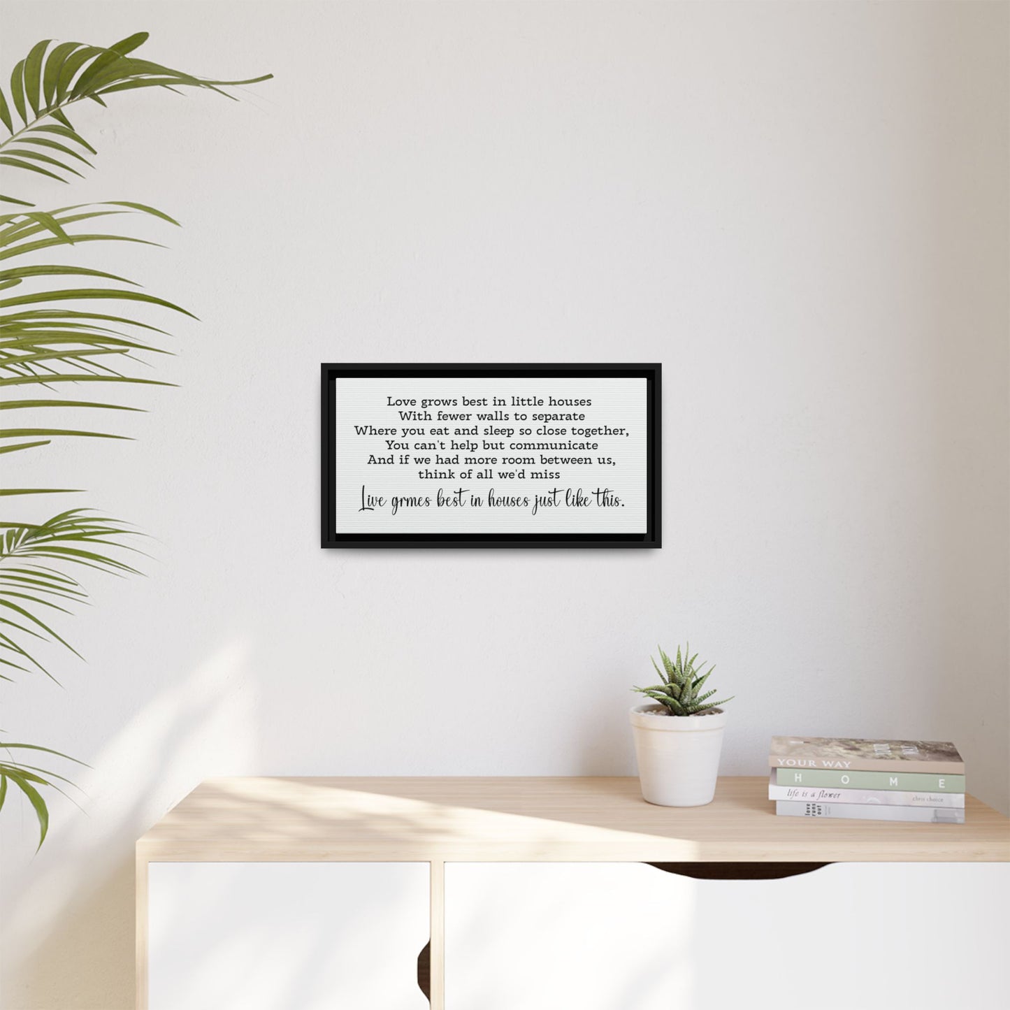 Custom Home Quote Wall Art – Personalized Home Quote Sign with Your Text, Poem, Song Lyrics | Custom Framed Poster or Canvas | Housewarming Gift | Therapy Office Decor | Farmhouse