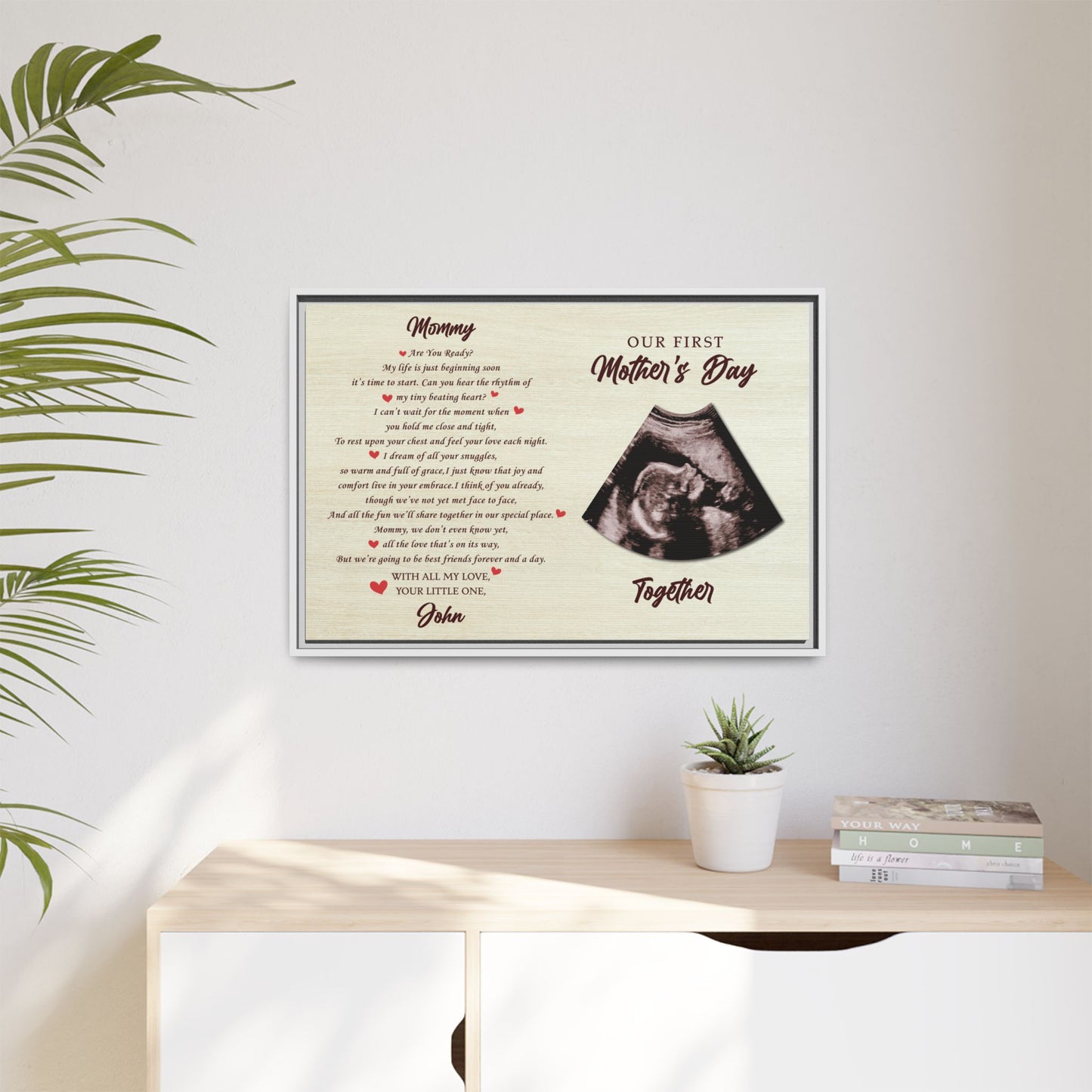 Custom Mothers Day Sign – Personalized Wall Art with Kids' Names & Birth Month – Unique Gift for Mom, Grandma, Mimi, Nana – Engraved Farmhouse Decor from Children or Husband