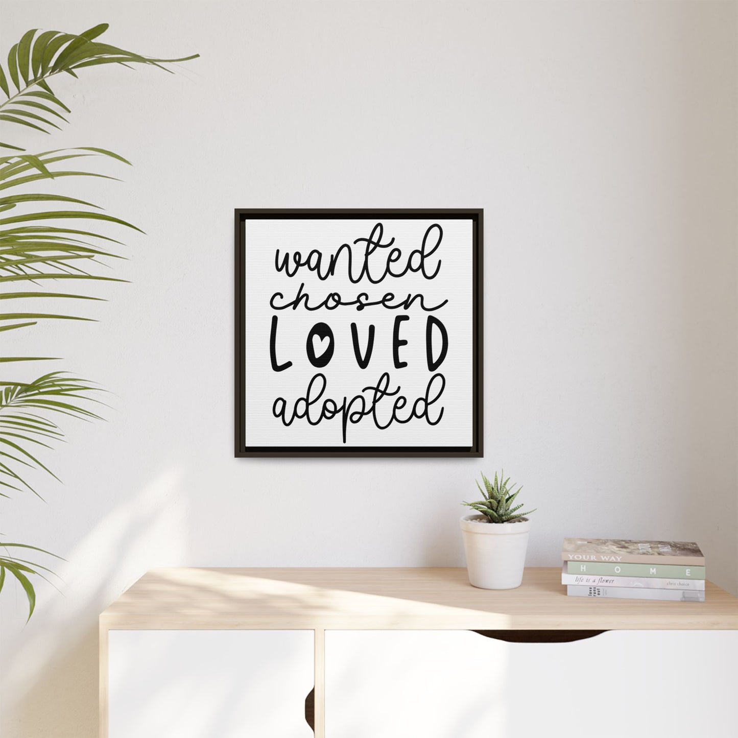 Personalized Adoption Day Sign - Custom Loved Adopted Sign - Inspirational Adoption Day Wall Art - Heartfelt Gotcha Day Gift for Adoptive Families - Meaningful Adoption Anniversary Sign