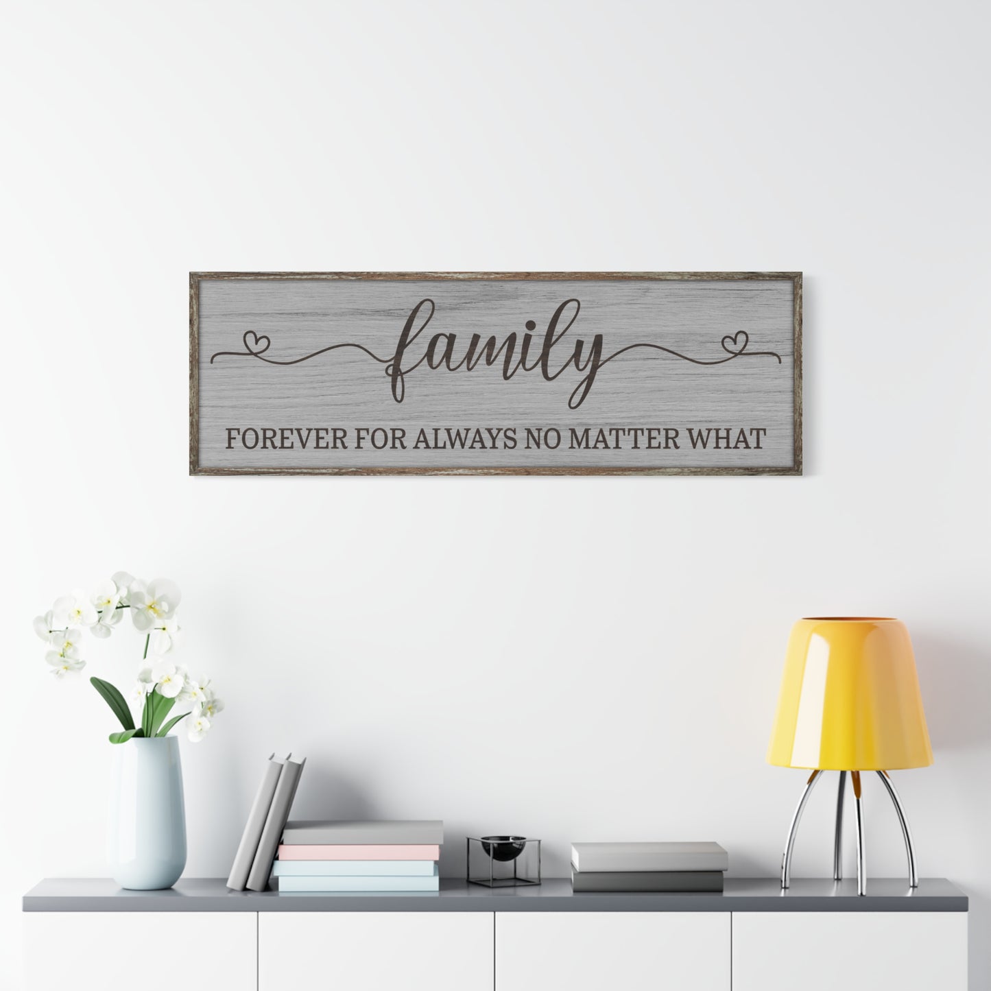 Personalized Family Last Name Sign - Custom Family Last Name Sign for Farmhouse Wall Decor, Living Room, Anniversary, or Wedding Gift - Wooden Framed Family Last Name Sign