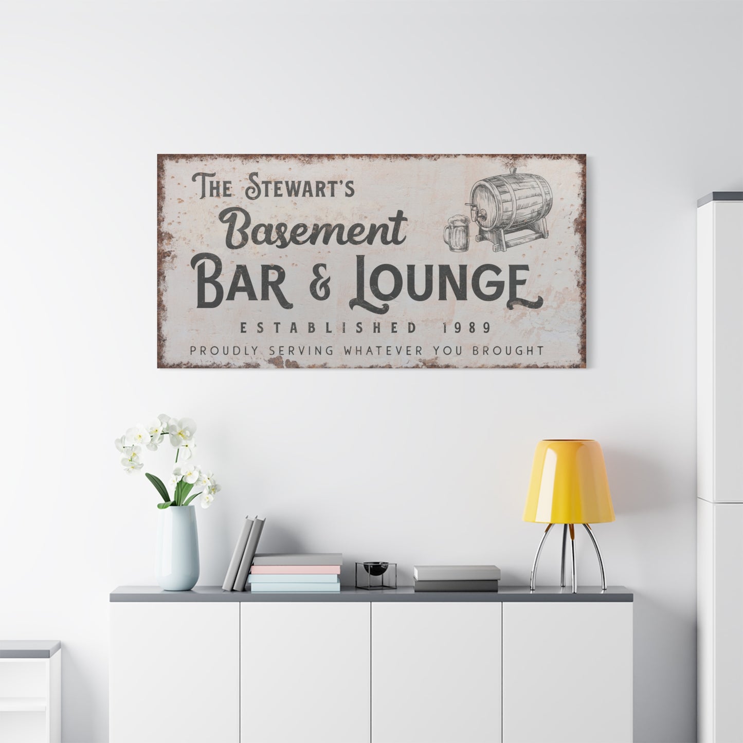 Personalized Basement Bar Sign - Custom Wooden Signs for Home Bar, Man Cave, Pub, Billiard Room, Rustic Wall Decor, Pool Hall, and Game Room Gift