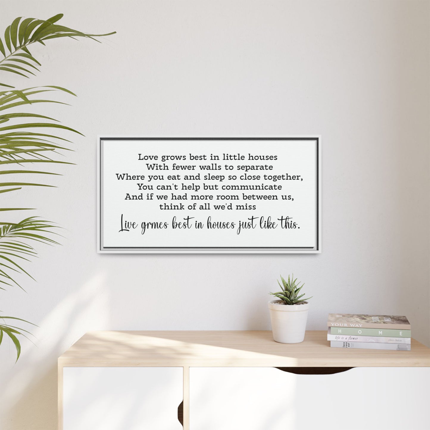 Custom Home Quote Wall Art – Personalized Home Quote Sign with Your Text, Poem, Song Lyrics | Custom Framed Poster or Canvas | Housewarming Gift | Therapy Office Decor | Farmhouse