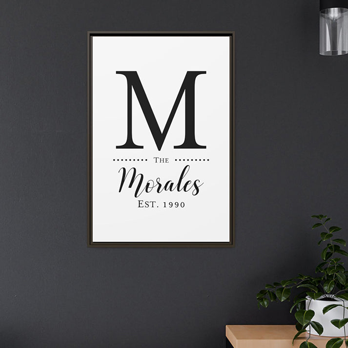 Family Name Wall Art – Custom Monogram and Last Name Sign for Weddings, Anniversaries, and Home Decor