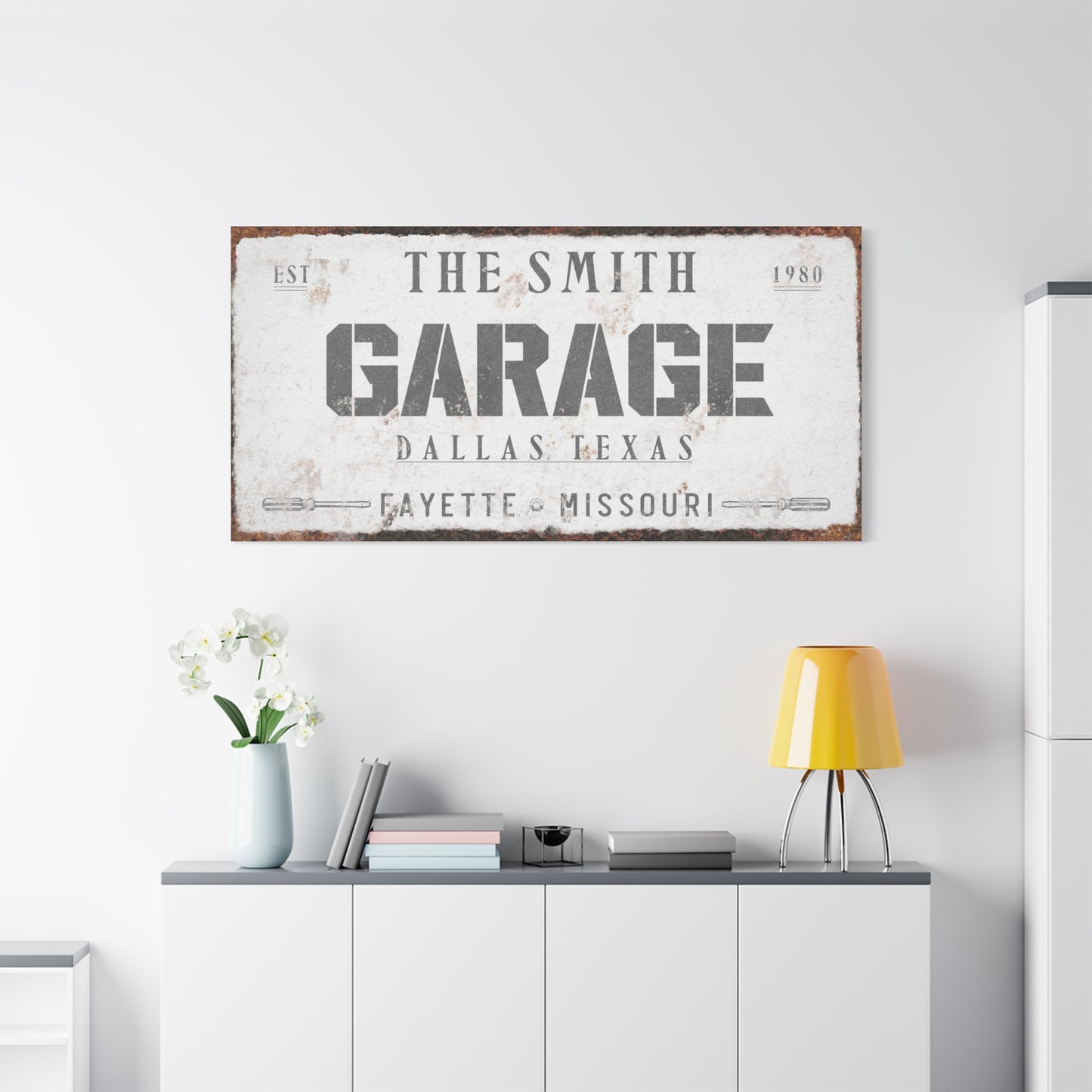 Custom Personalized Garage Sign - Vintage Sign for Dad's Garage, Workshop, Custom Car Signs, Mechanic Gifts for Men, Father's Day Gift, Premium Quality Garage Wall Art