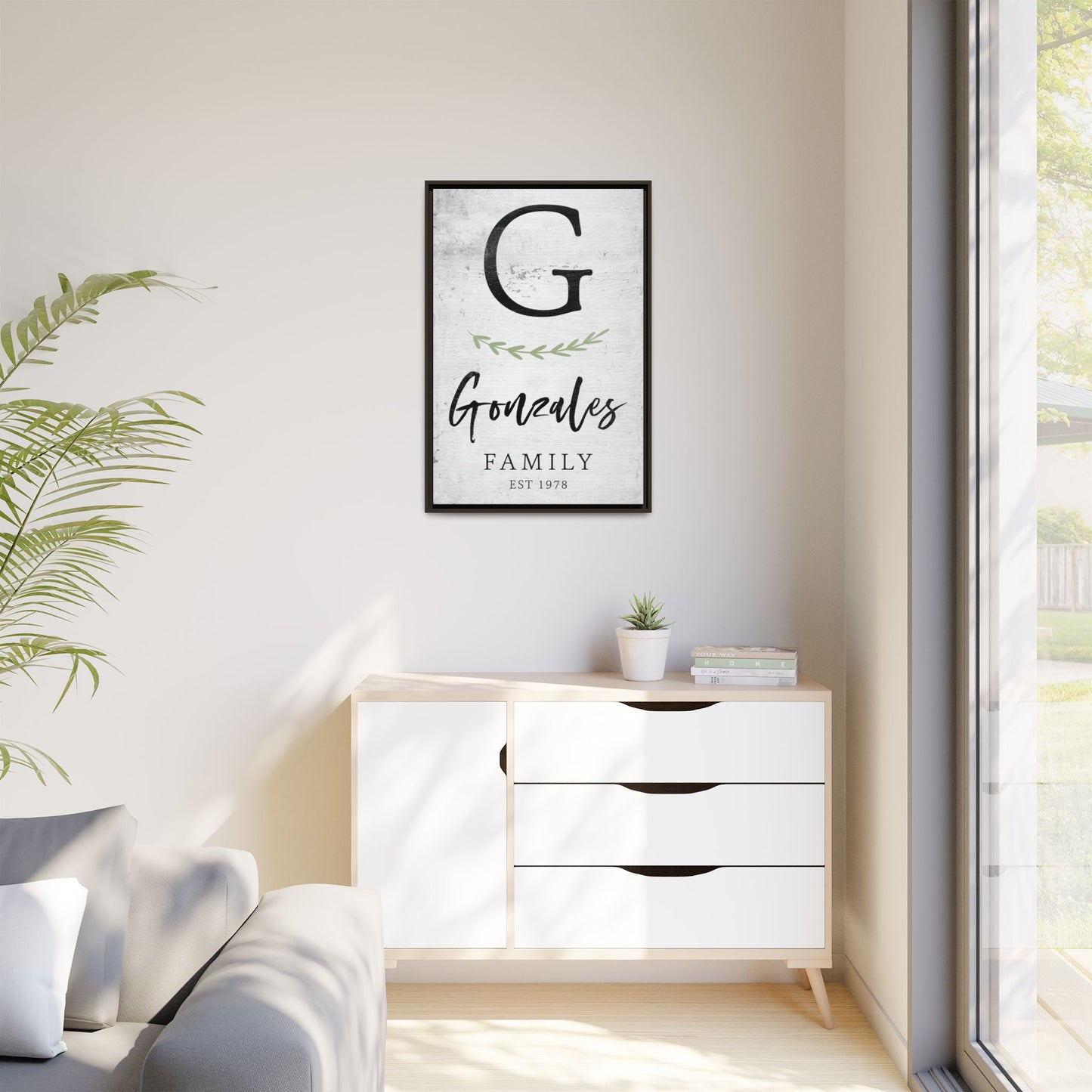 Personalized Monogram Family Last Name Sign - Custom Canvas Wall Decor for Living Room, Kids Room - Gifts for Him, Her, or Couples