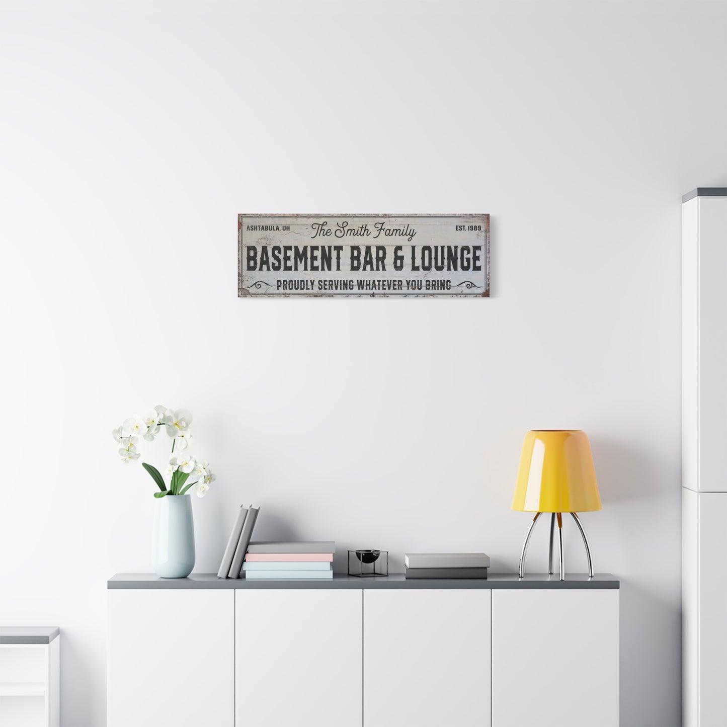 Custom Basement Bar and Lounge Sign - Personalized Bar Sign, Home Bar Decor, Man Cave Cocktail Sign, Rustic Wooden Bar Sign, Pub Shed Decor, Beer and Whiskey Bar Wall Art, Gifts for Him, Father's Day Gift
