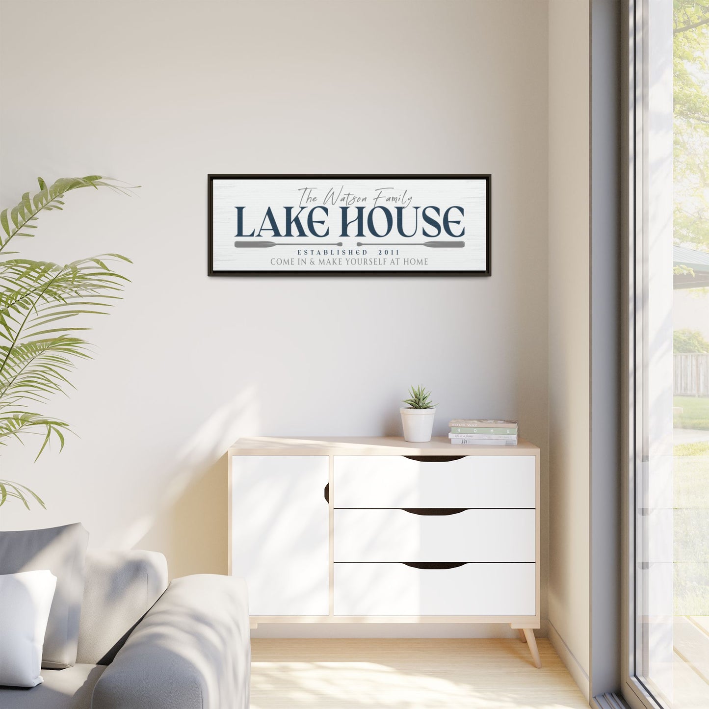 Custom Lake House Sign - Personalized Outdoor Metal or Wooden Sign with Name & Established Date - Welcome Sign for Lake House Decor, Cabin, Boating, Coastal & Farmhouse Wall Art - Unique Custom Gift