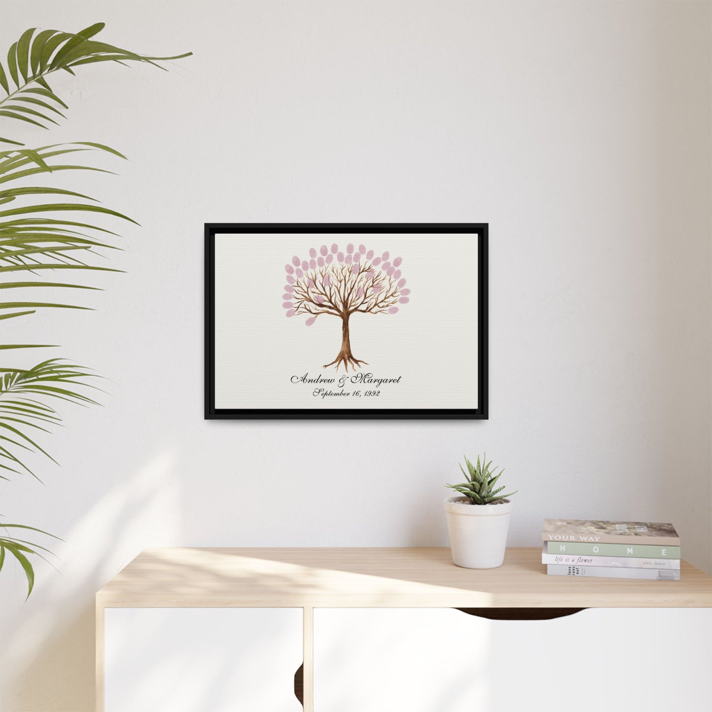 Personalized Thumbprint Tree Sign - Custom Wedding Guest Book Alternative for Weddings, Anniversaries, Baby Showers, Family Reunions, Farewell Parties