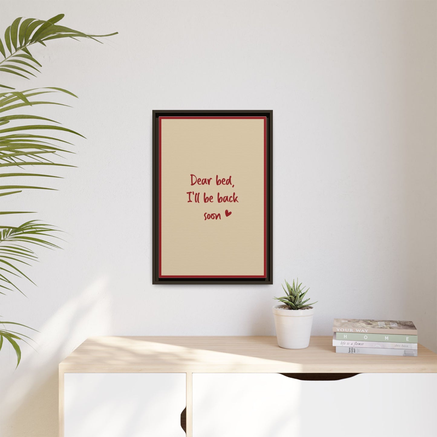 Custom Bedroom Quote Wall Art | Personalized Cute Bedtime Wall Decor | Trendy Poster for Bedroom | Minimalistic Bed Quote | Cute Wall Decor
