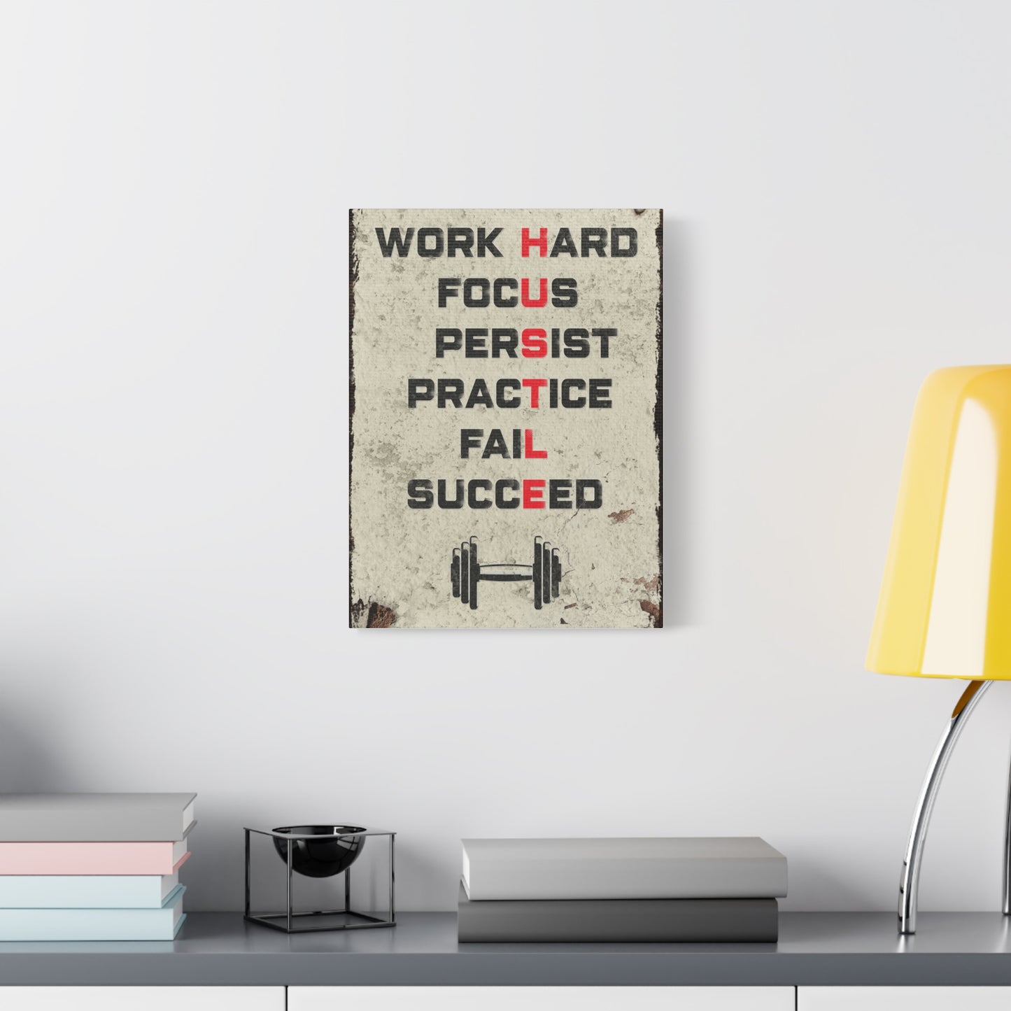 Personalized Home Gym Signs & Motivational Wall Art - Work Hard Quotes - Bold Typography Posters - Custom Gym Signs for Home, Workspace, and Entrepreneur Decor