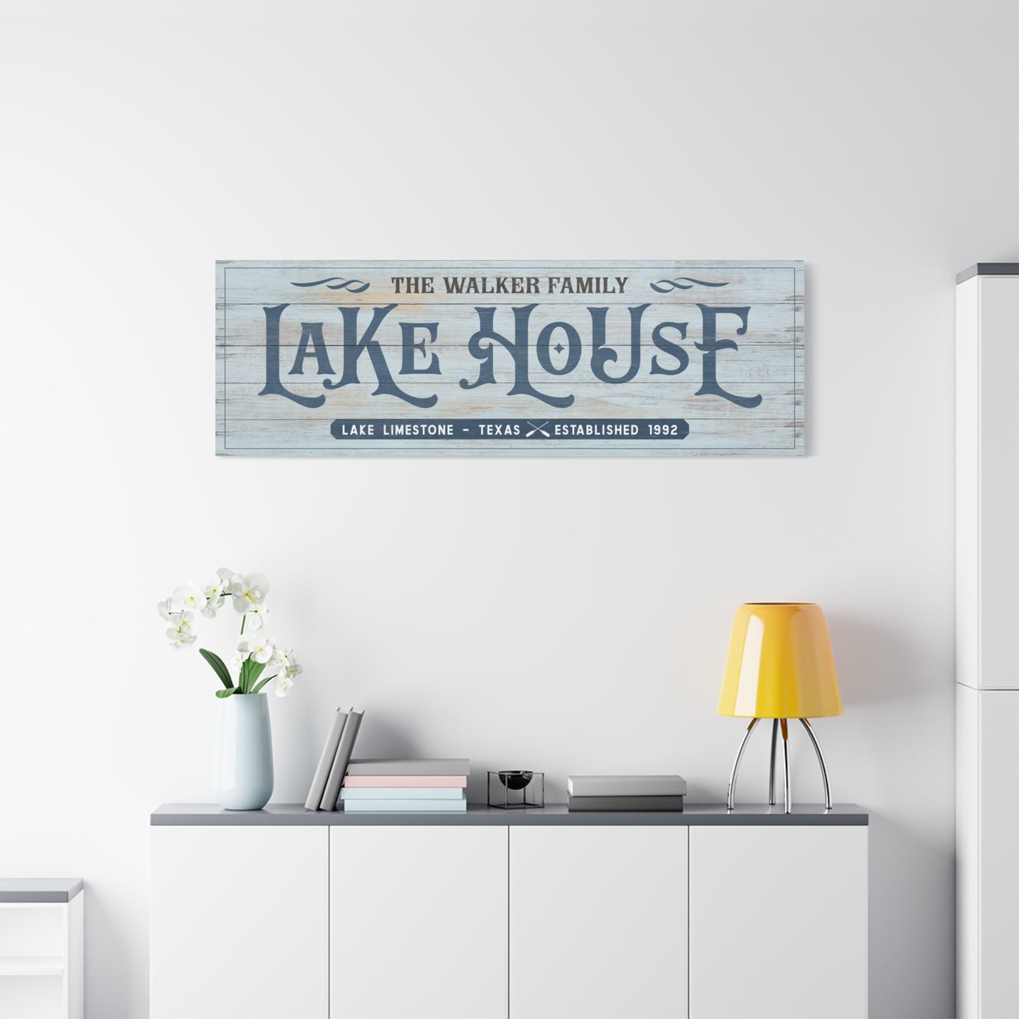 Personalized Lake House Sign - Custom Family Name Welcome Sign, Lake House Decor, Established Date Plaque, Outdoor & Indoor Cabin Lodge Wall Art