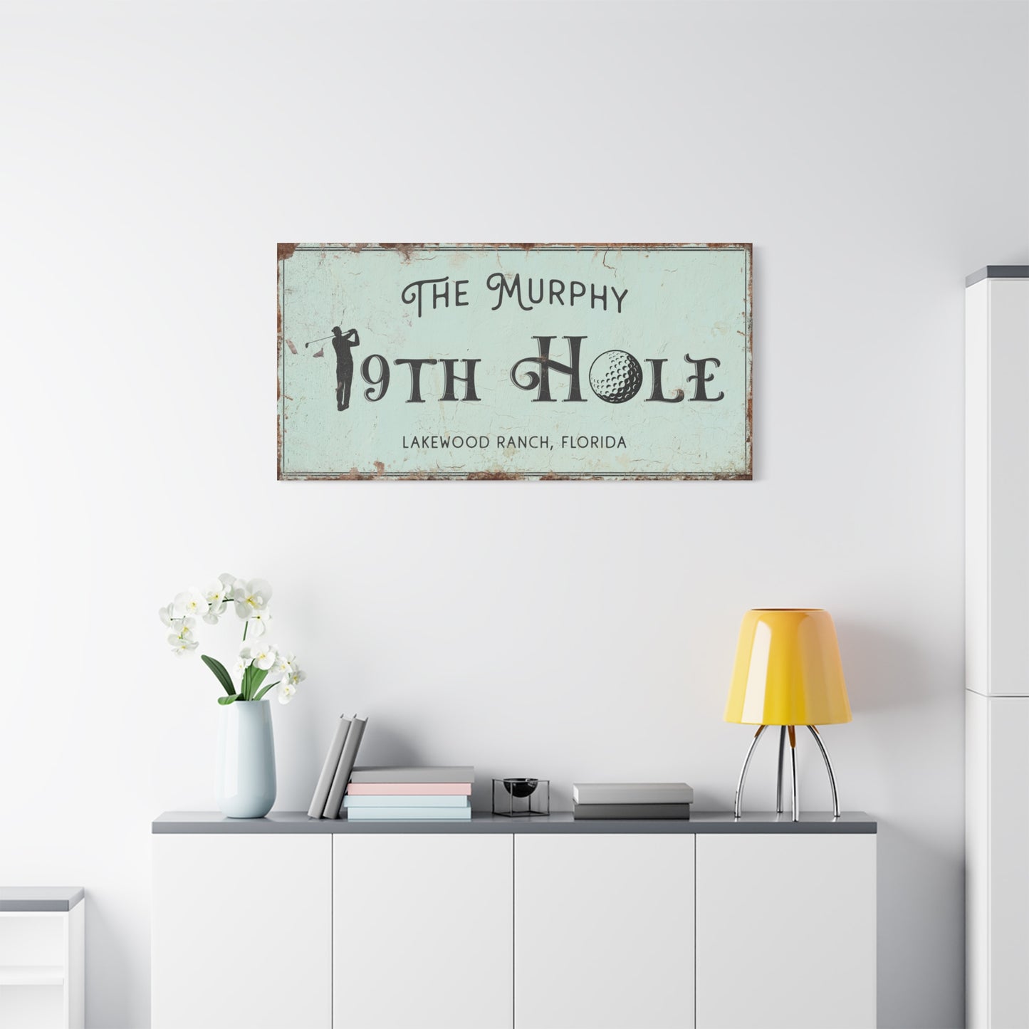 Personalized 19th Hole Signs - Custom Golf Wall Decor | Golf Gifts for Men, Dad, and Husband | Unique Golf Wood Sign for Man Cave, Basement Bar, or Outdoor Display | Custom Golf Gifts and Sports Monogram Decor