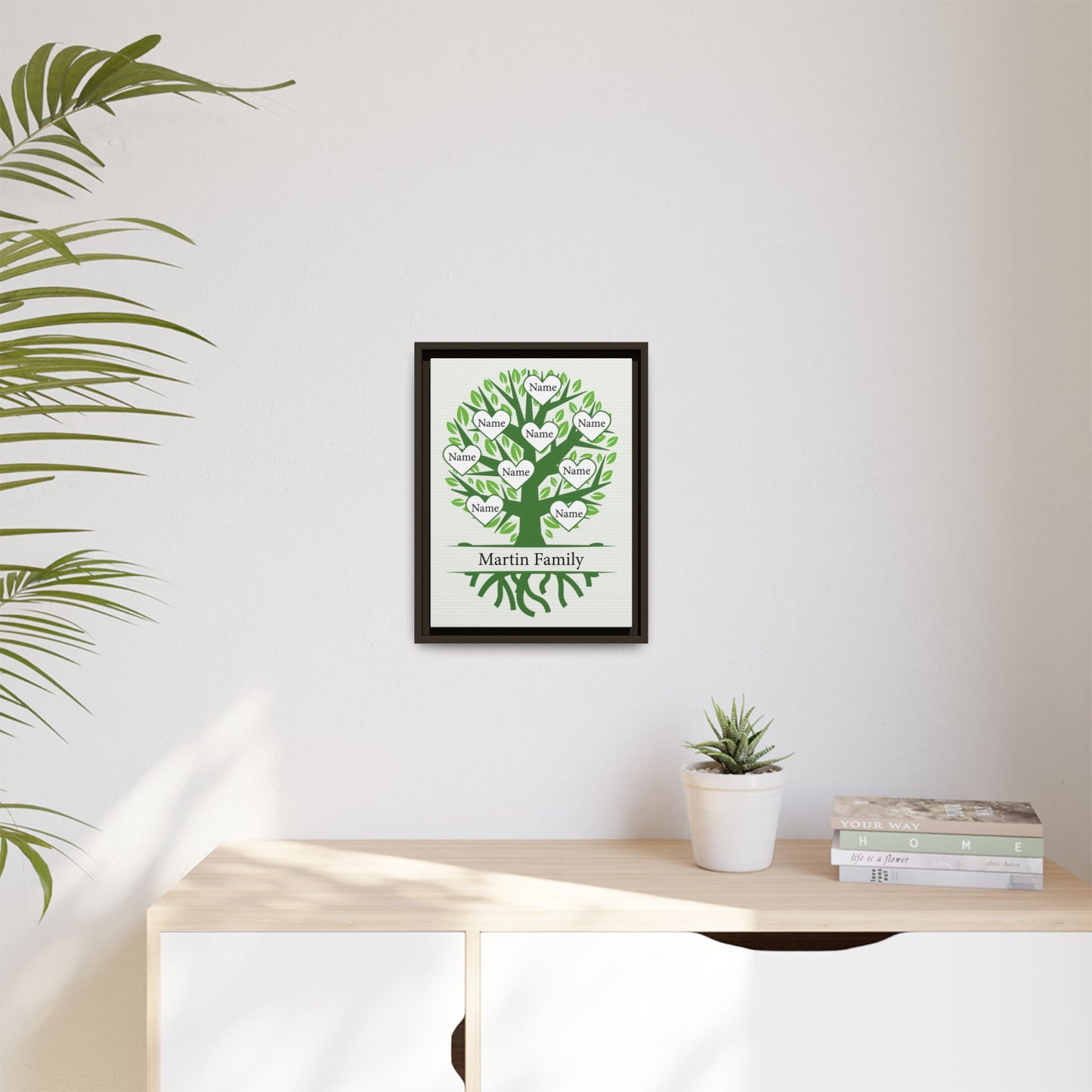Personalized Family Tree Sign - Custom Family Name Template - Gifts for Mother's Day, Father's Day, Housewarming, or Christmas Wall Decor