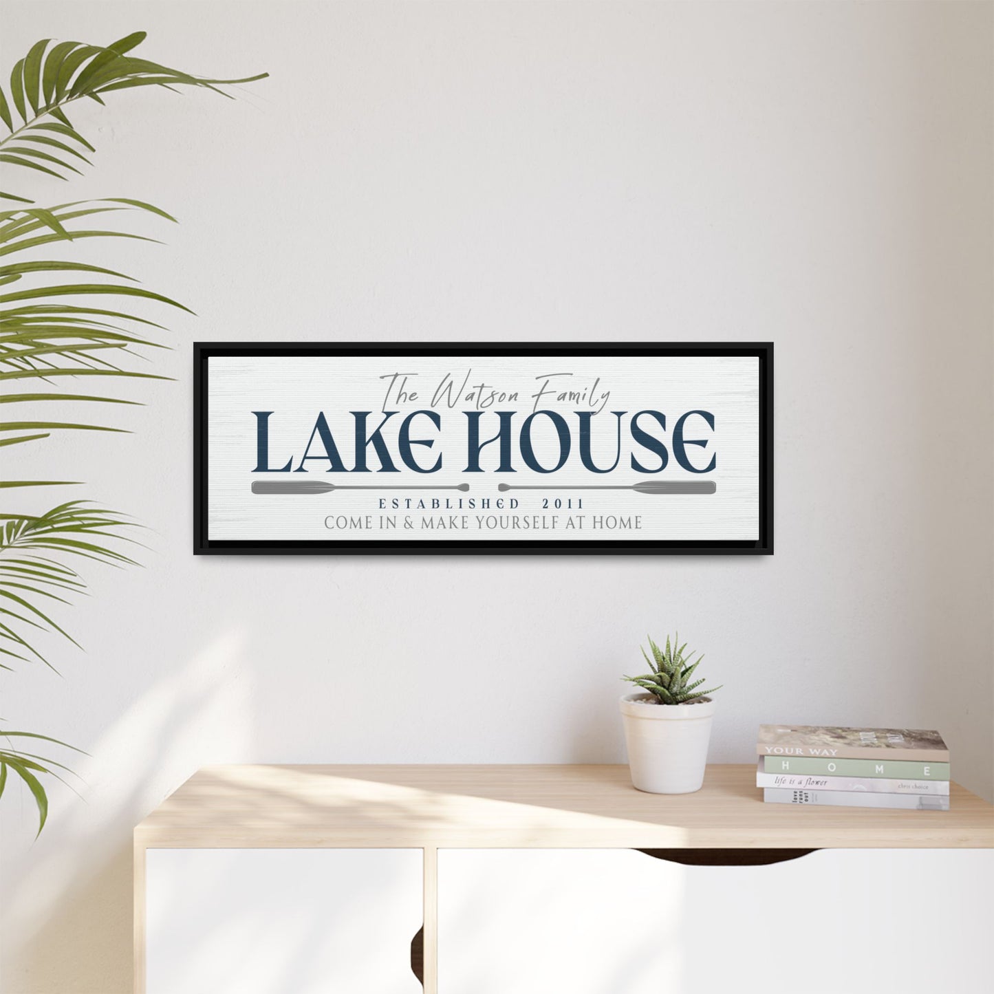 Custom Lake House Sign - Personalized Outdoor Metal or Wooden Sign with Name & Established Date - Welcome Sign for Lake House Decor, Cabin, Boating, Coastal & Farmhouse Wall Art - Unique Custom Gift