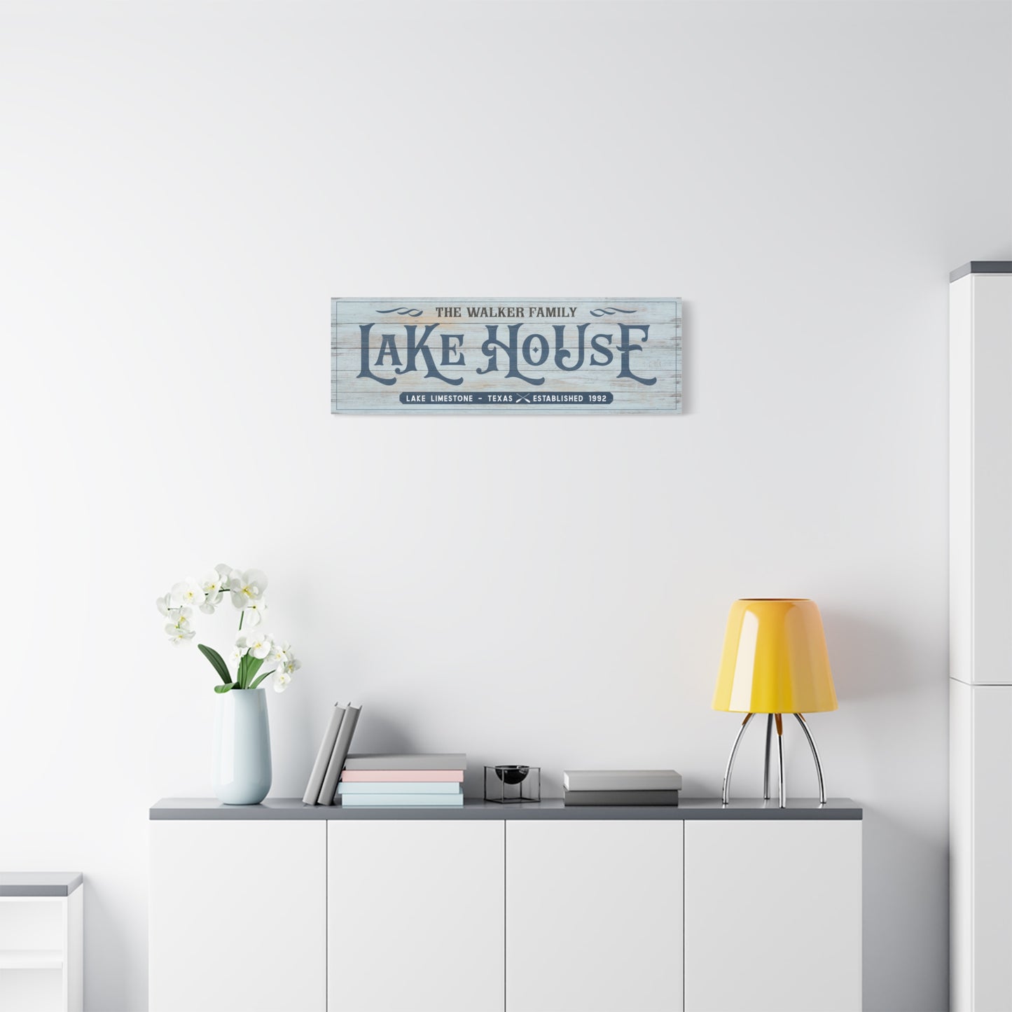 Personalized Lake House Sign - Custom Family Name Welcome Sign, Lake House Decor, Established Date Plaque, Outdoor & Indoor Cabin Lodge Wall Art